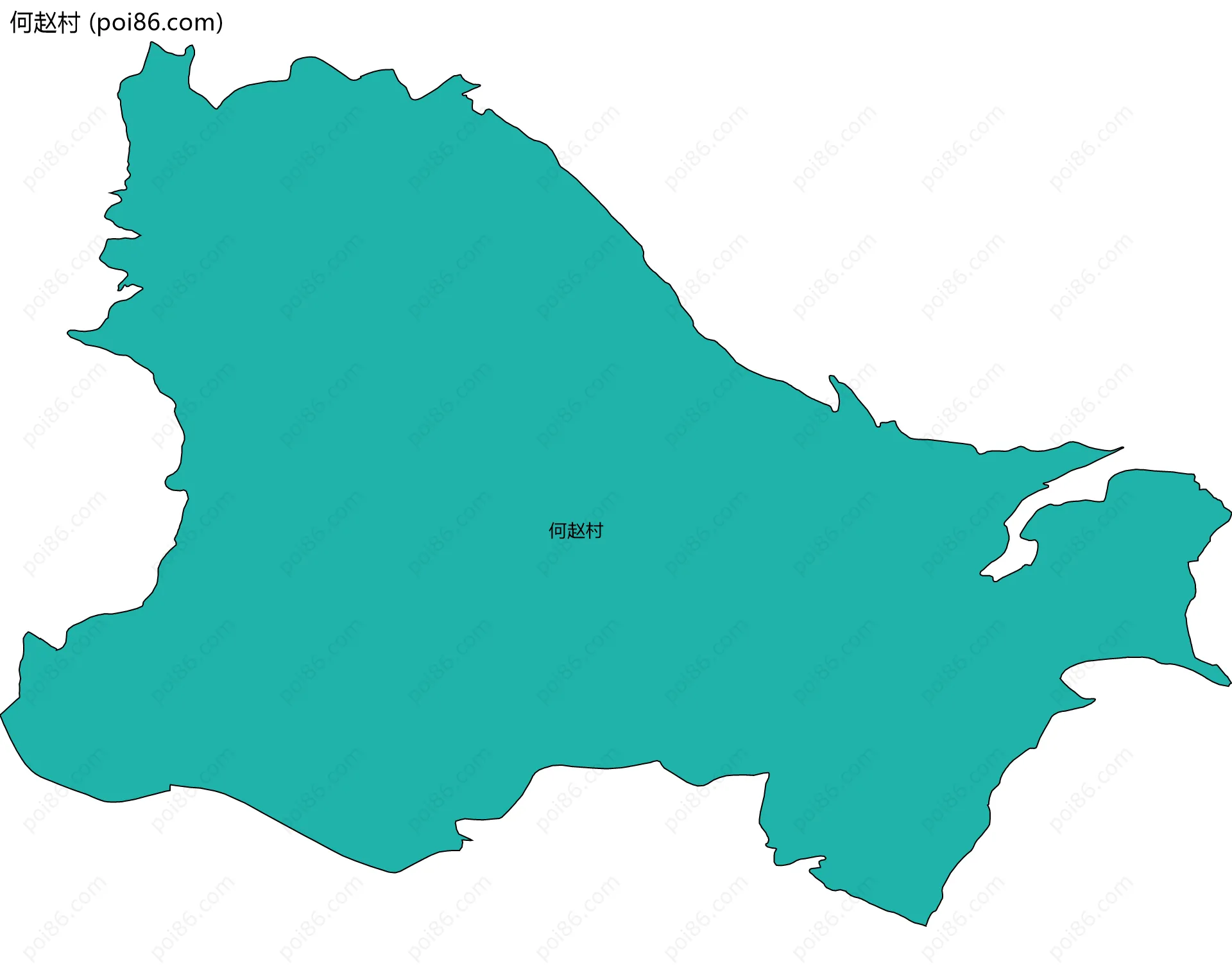 何赵村边界地图