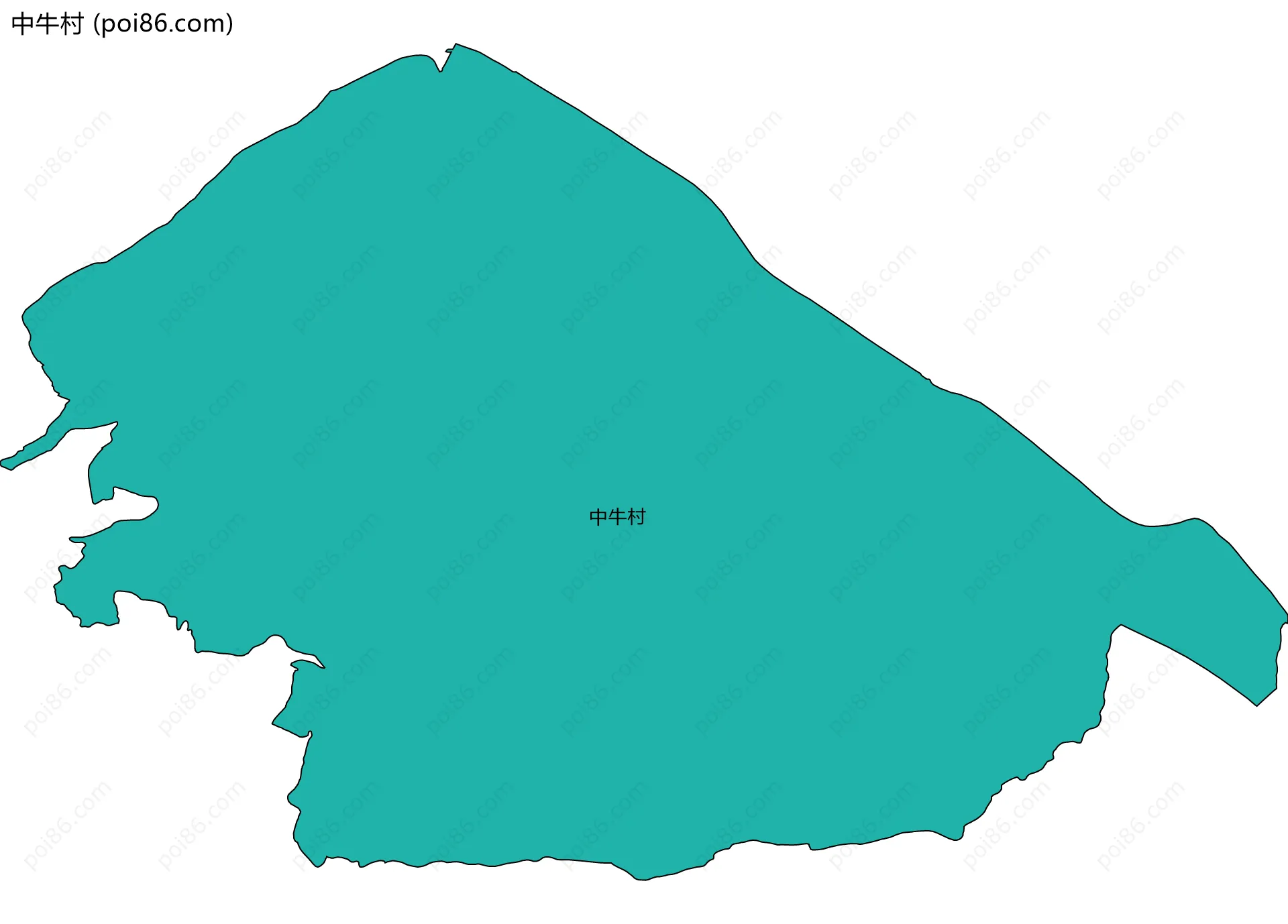 中牛村边界地图