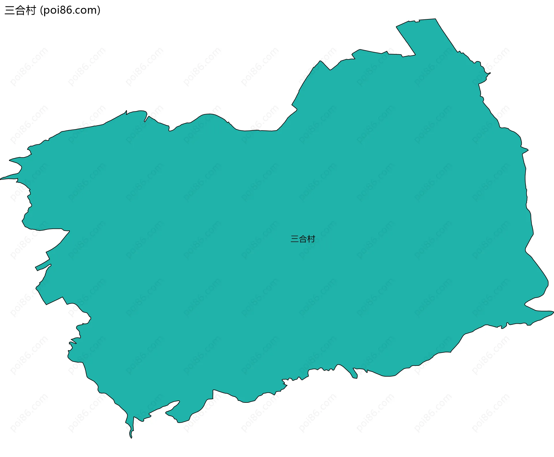 三合村边界地图