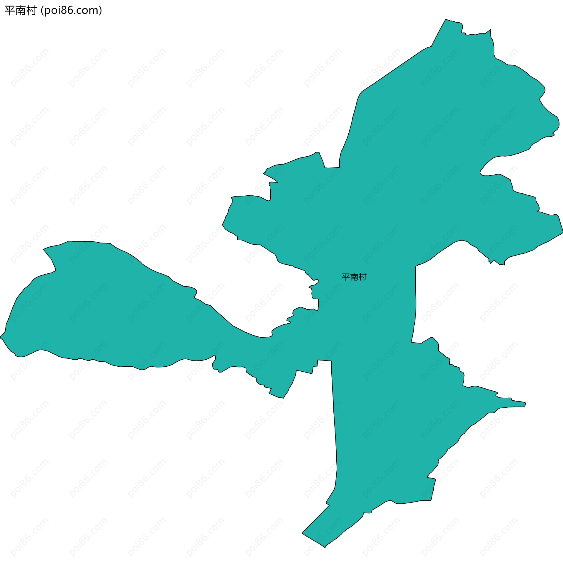 平南村边界地图