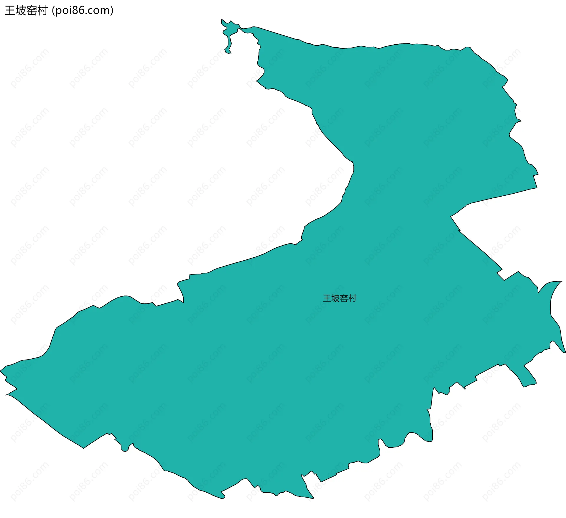 王坡窑村边界地图