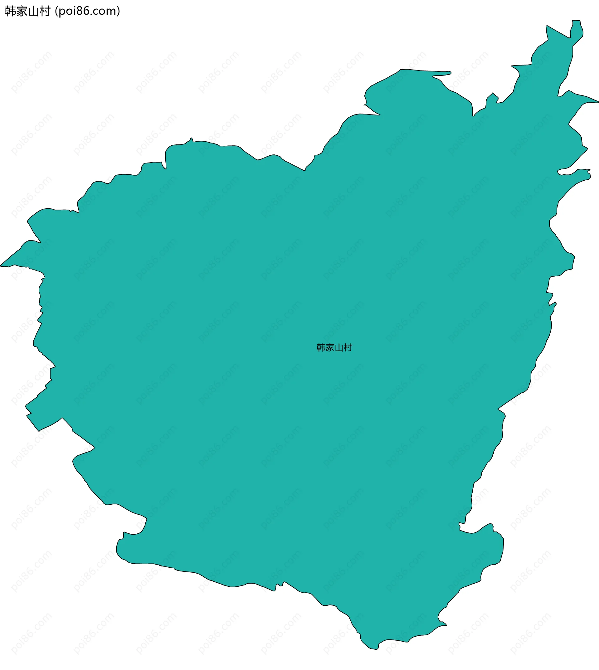 韩家山村边界地图
