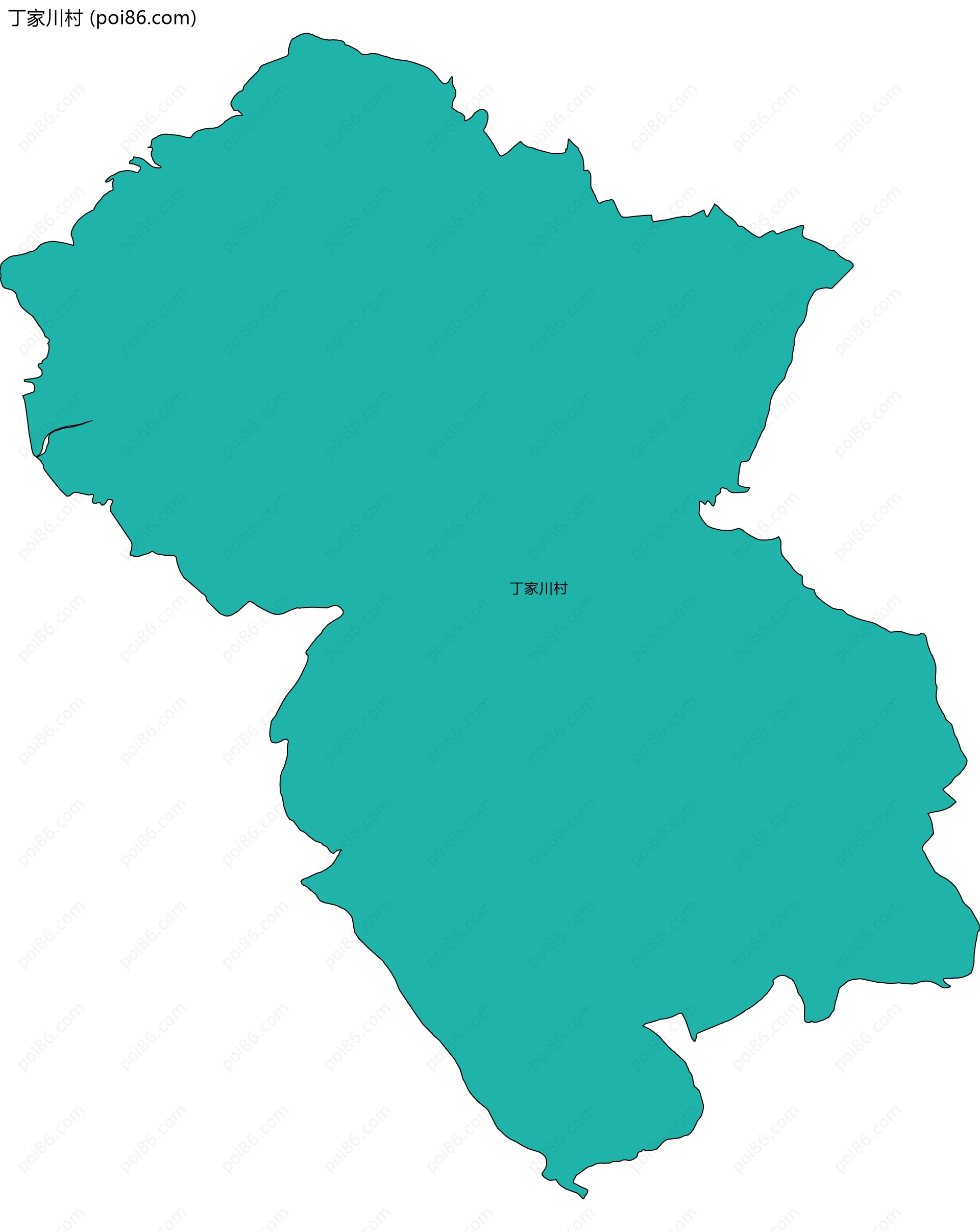 丁家川村边界地图