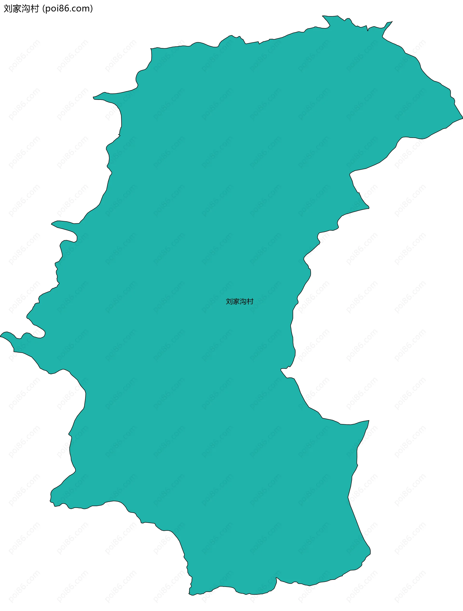 刘家沟村边界地图
