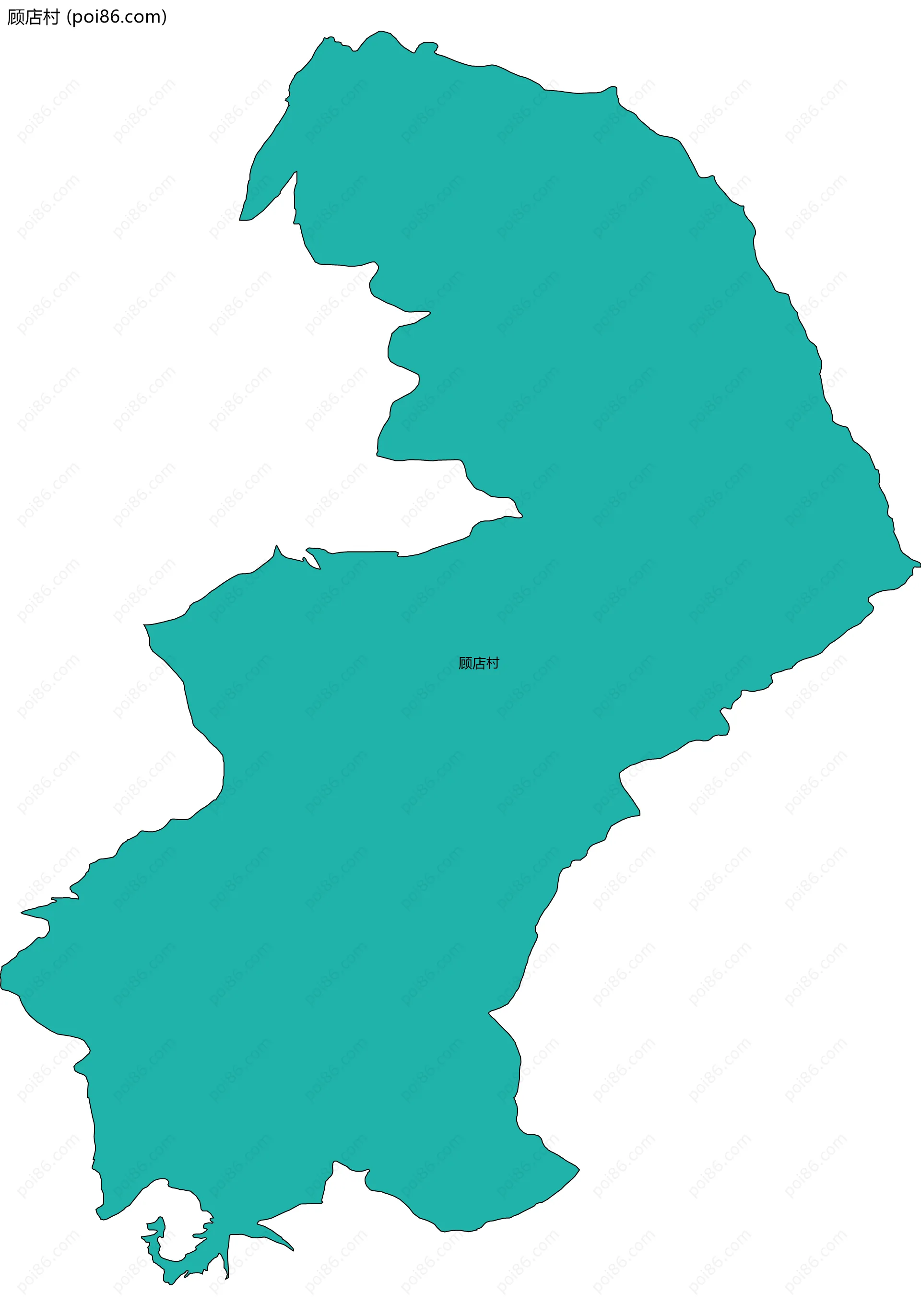 顾店村边界地图