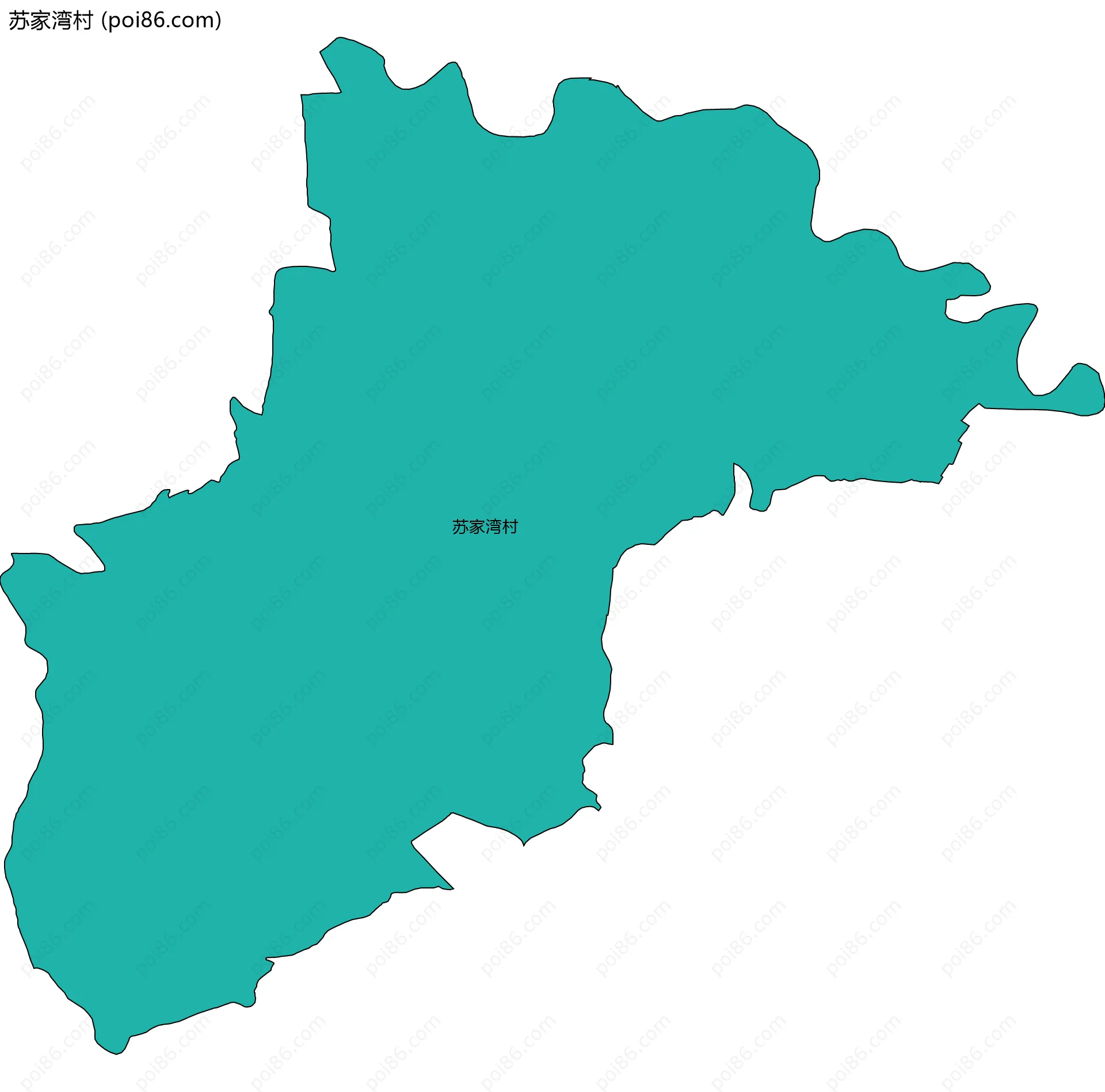 苏家湾村边界地图