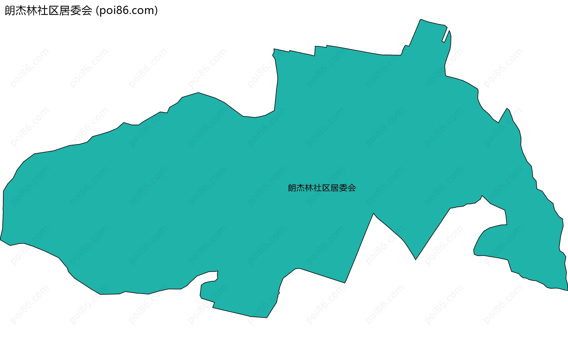 朗杰林社区居委会边界地图