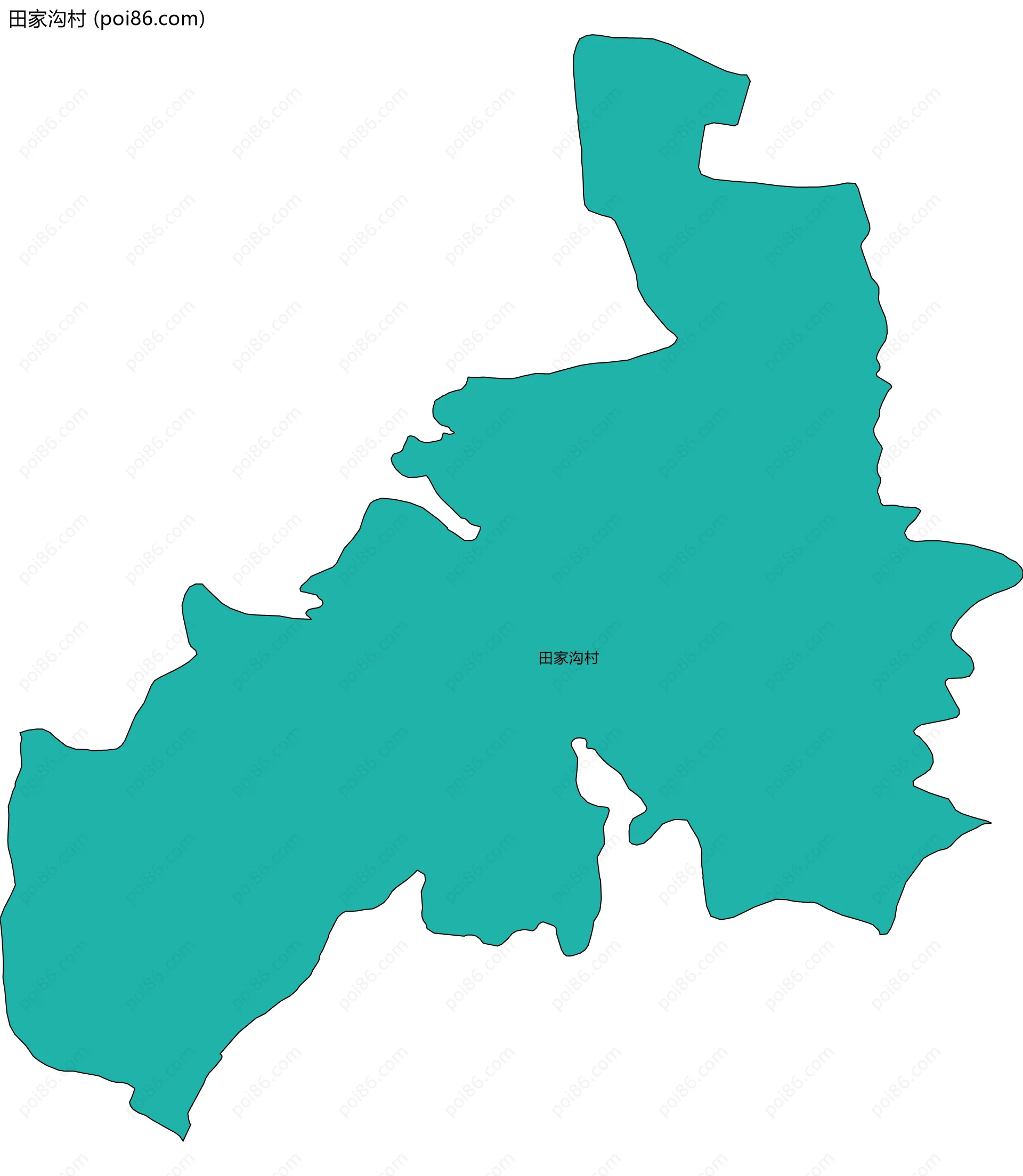 田家沟村边界地图