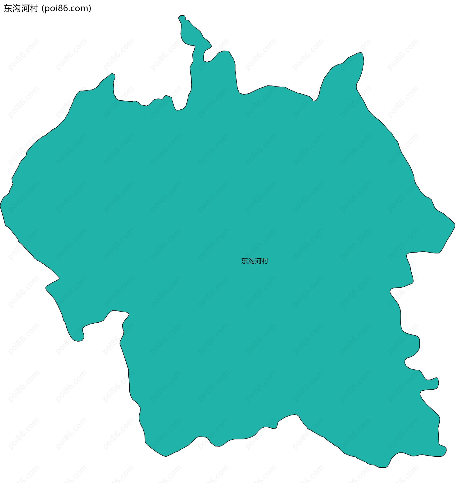 东沟河村边界地图