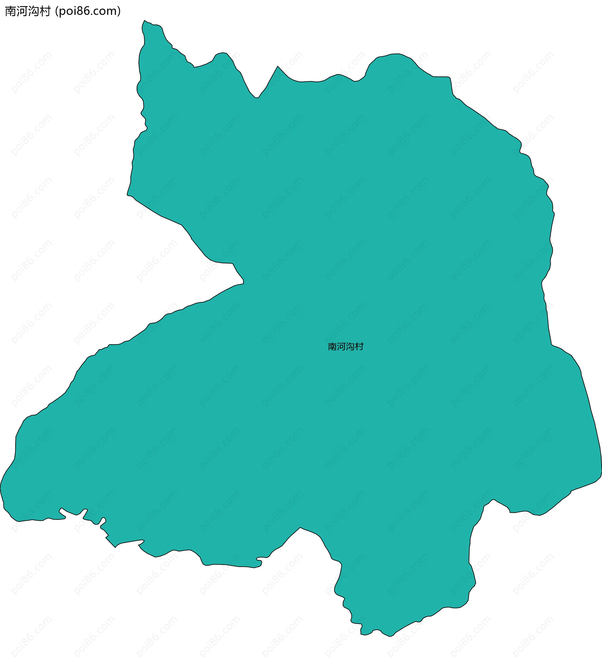 南河沟村边界地图