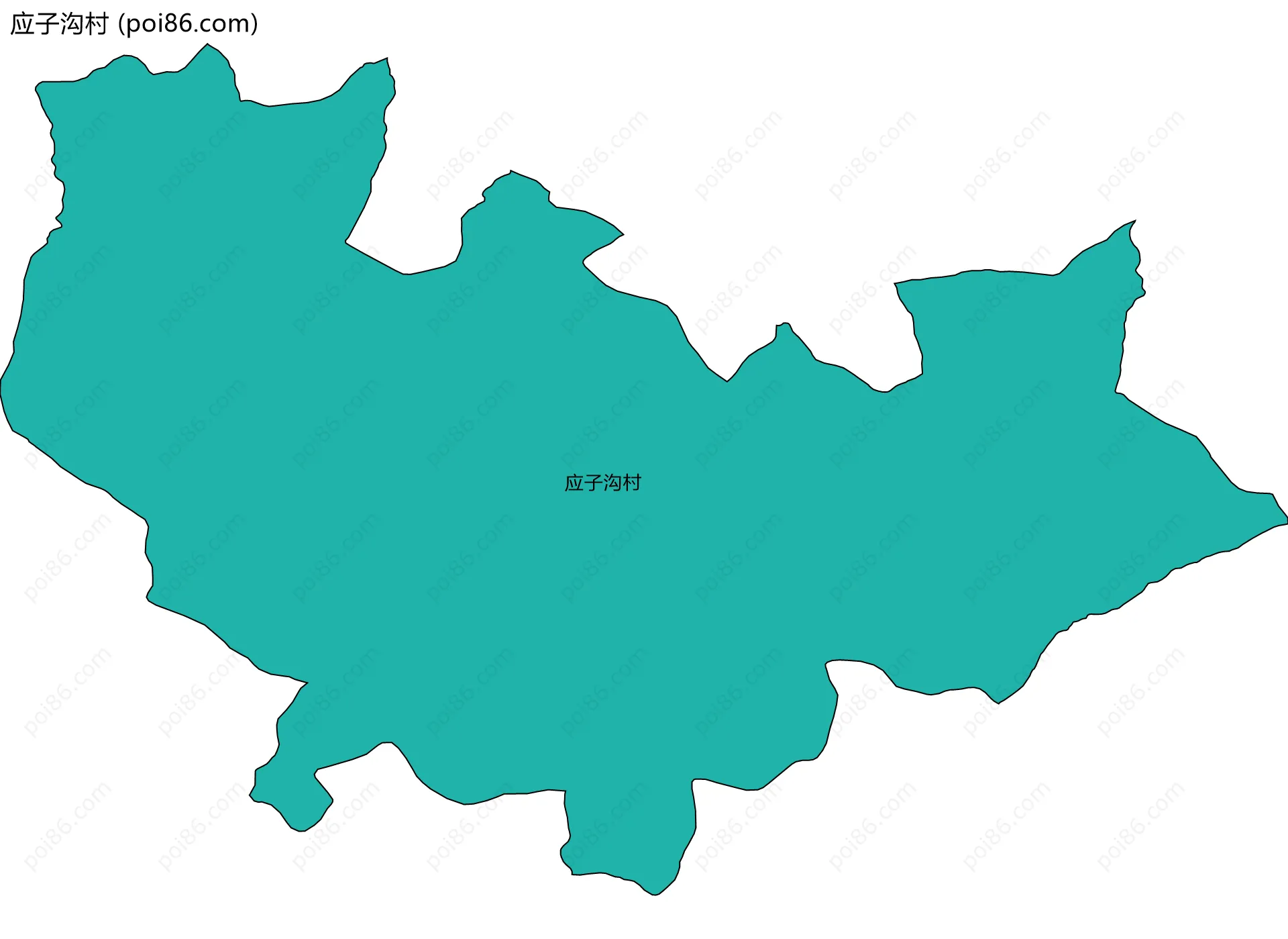 应子沟村边界地图