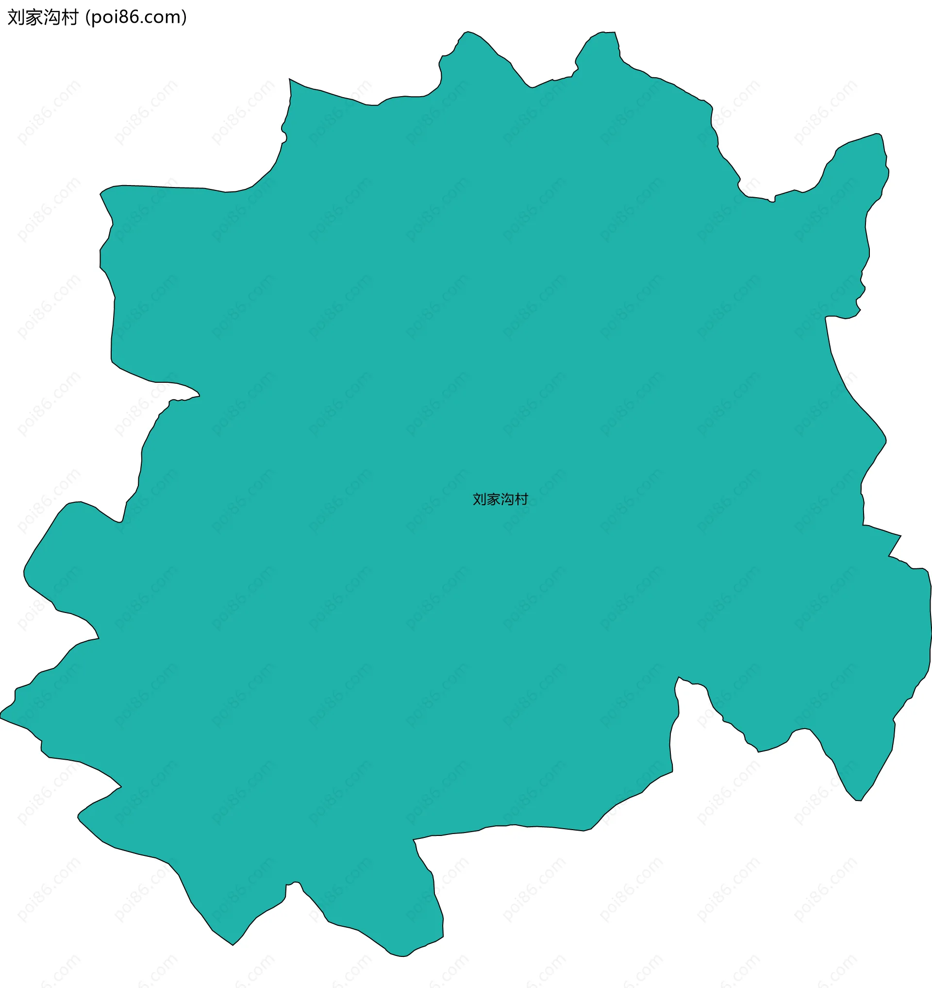 刘家沟村边界地图