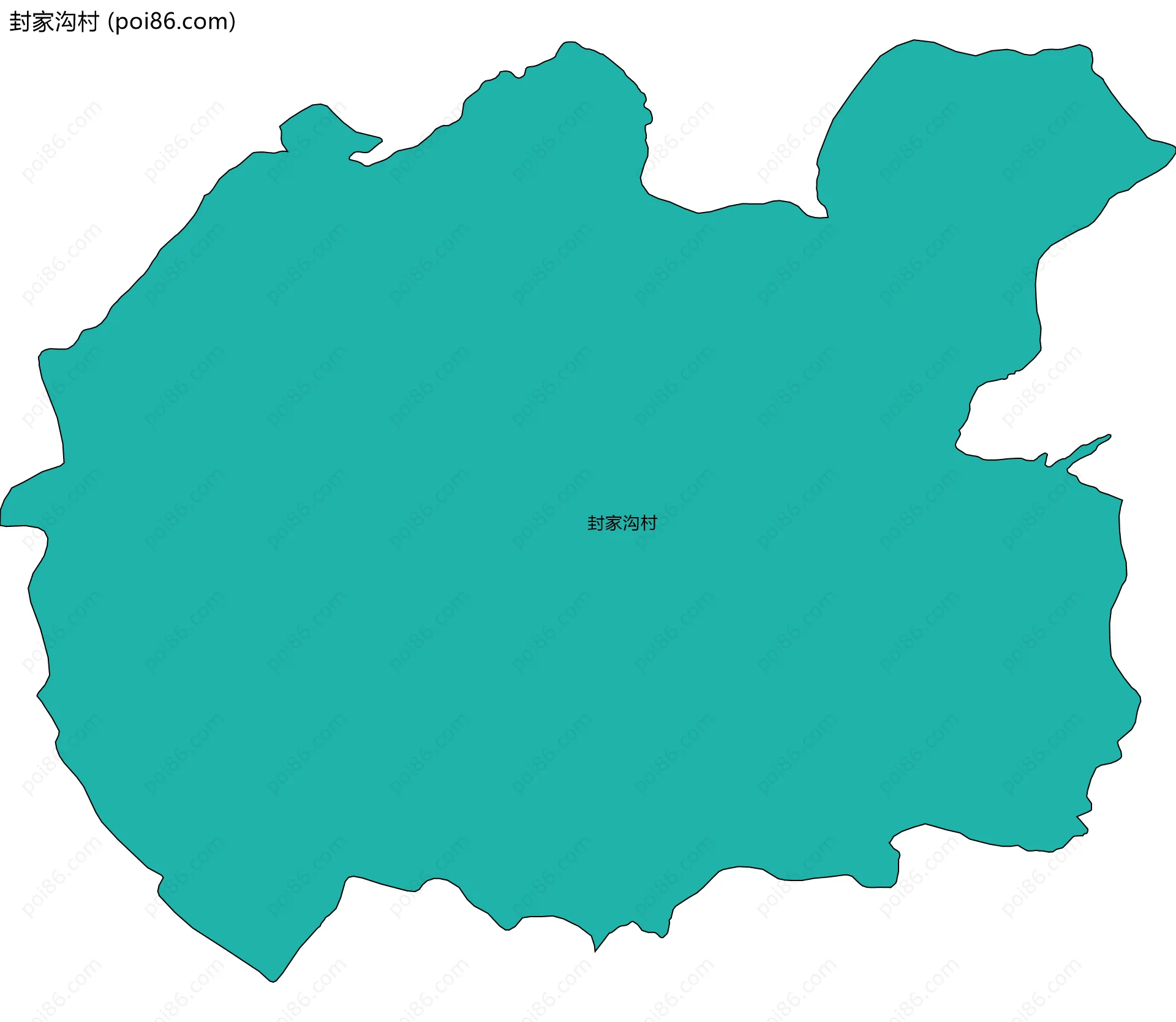 封家沟村边界地图