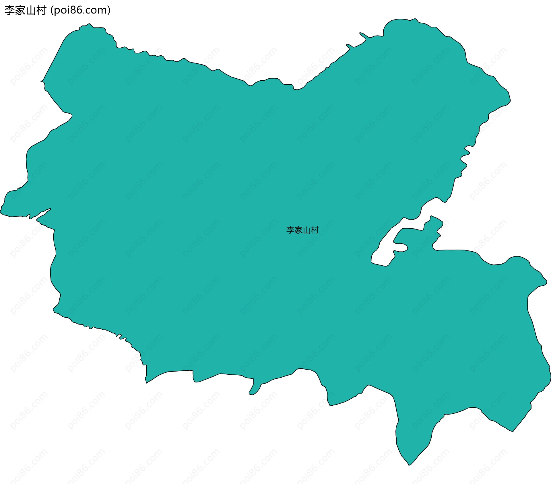 李家山村边界地图