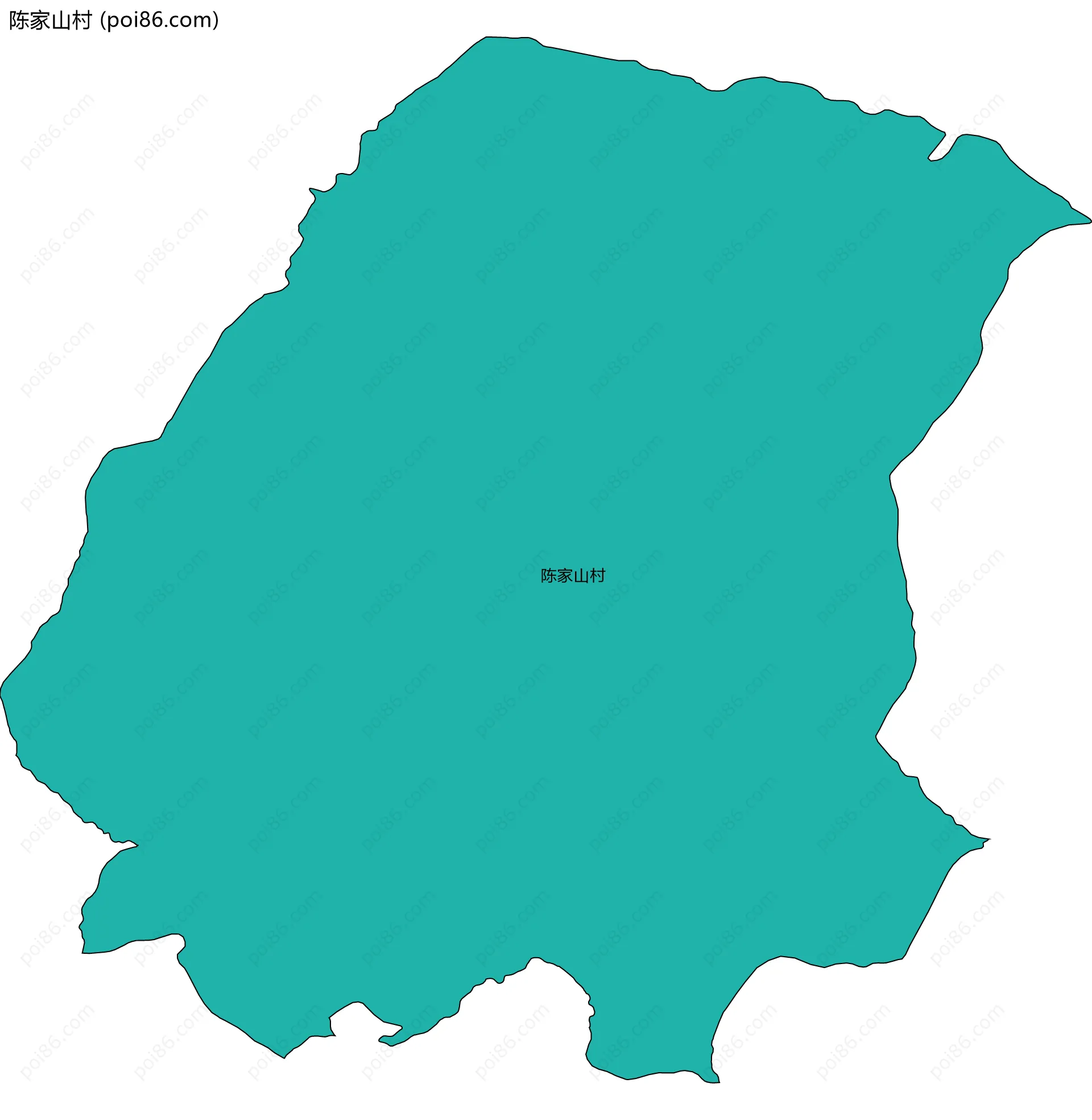 陈家山村边界地图