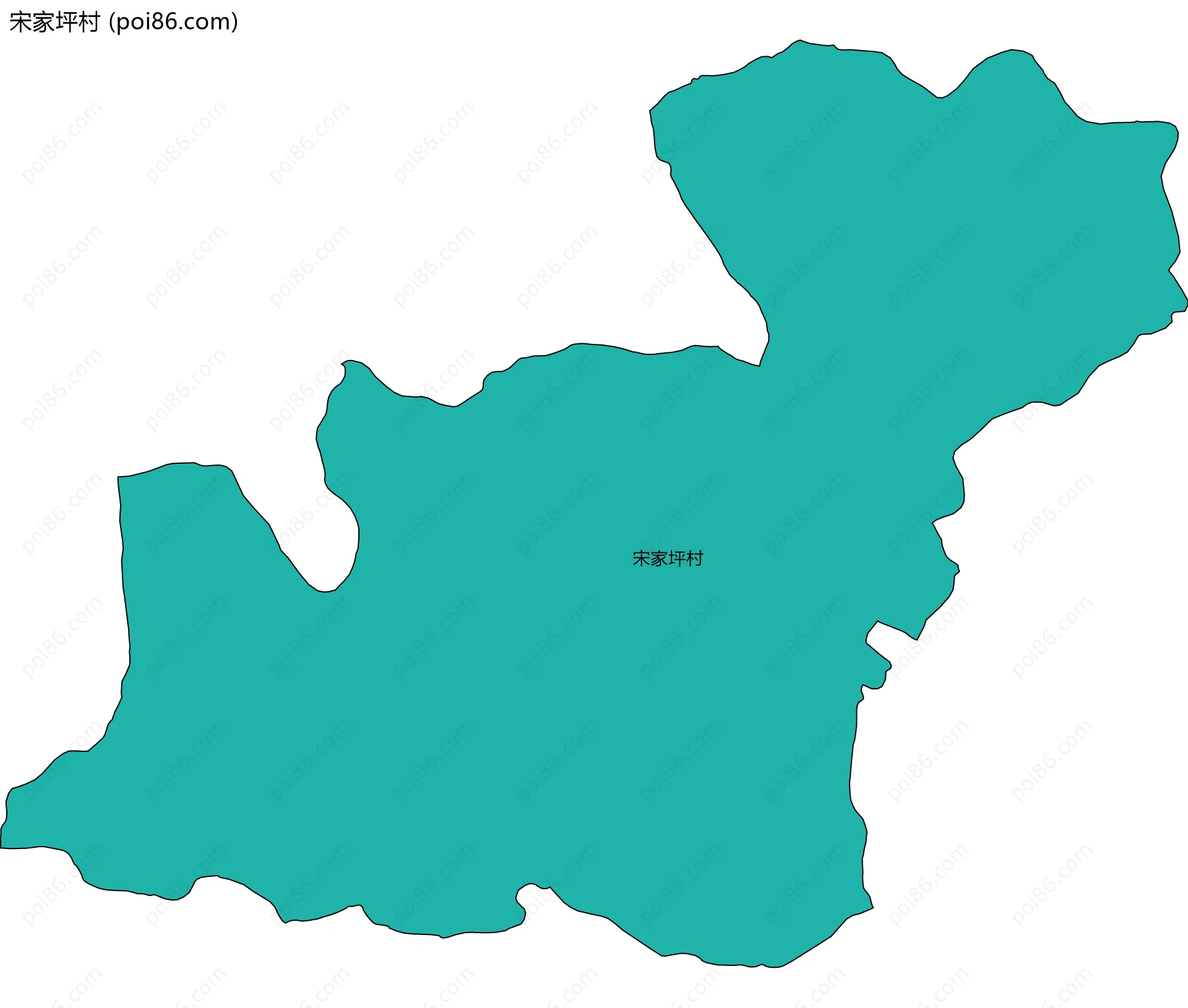 宋家坪村边界地图