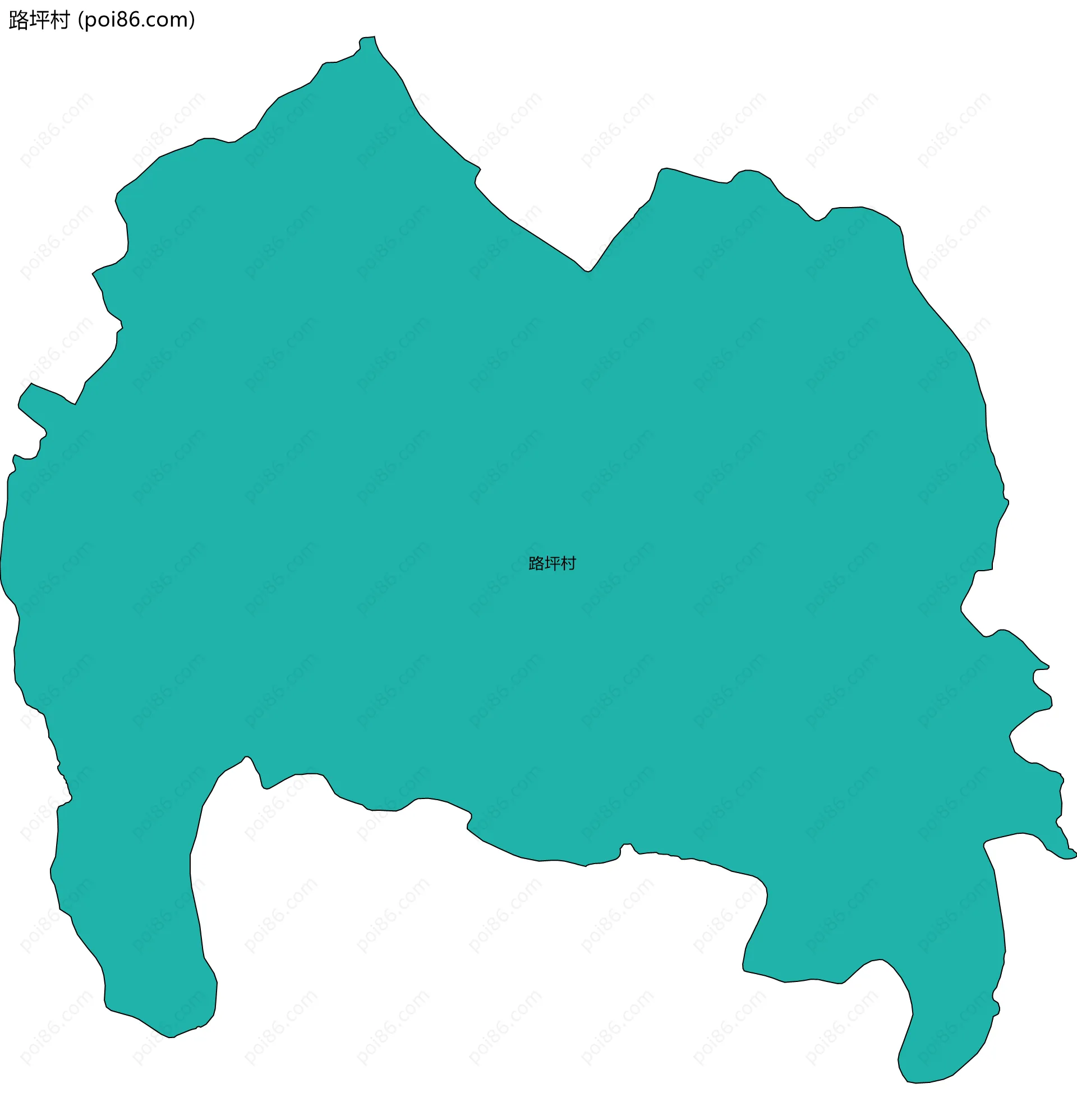 路坪村边界地图