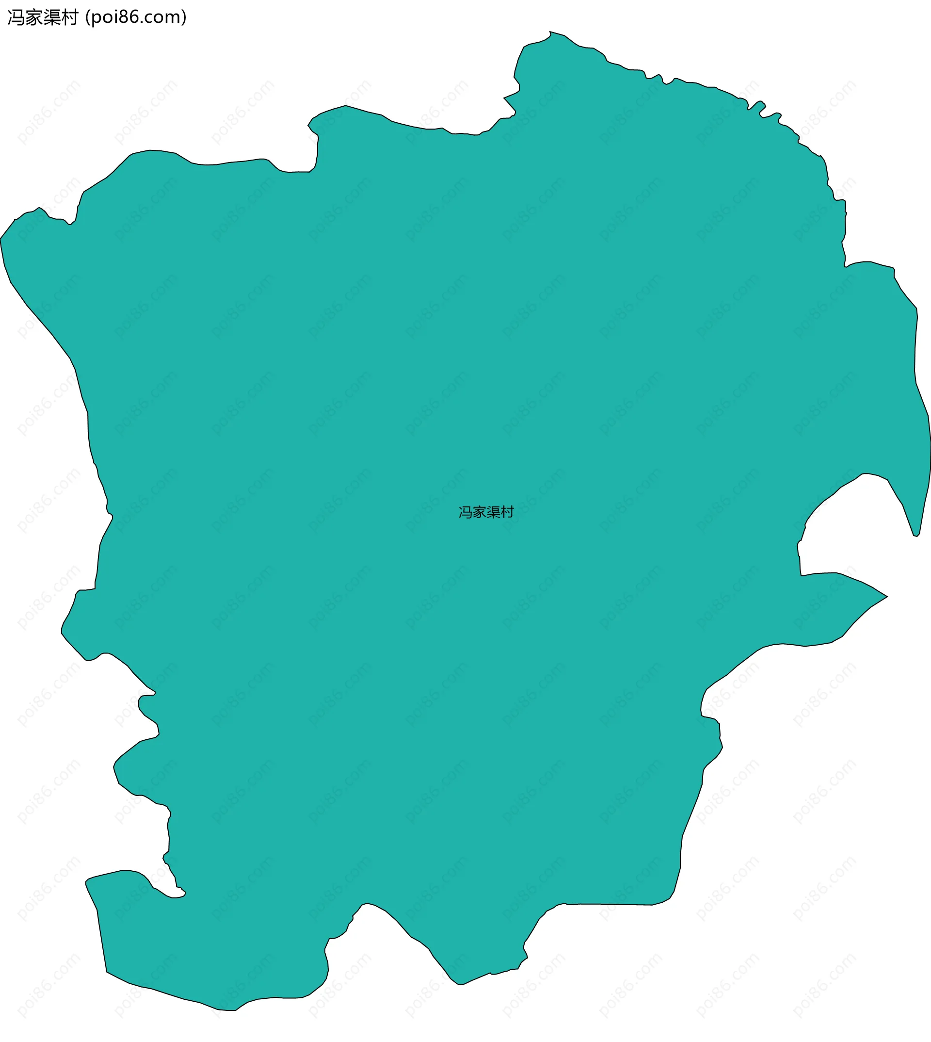 冯家渠村边界地图