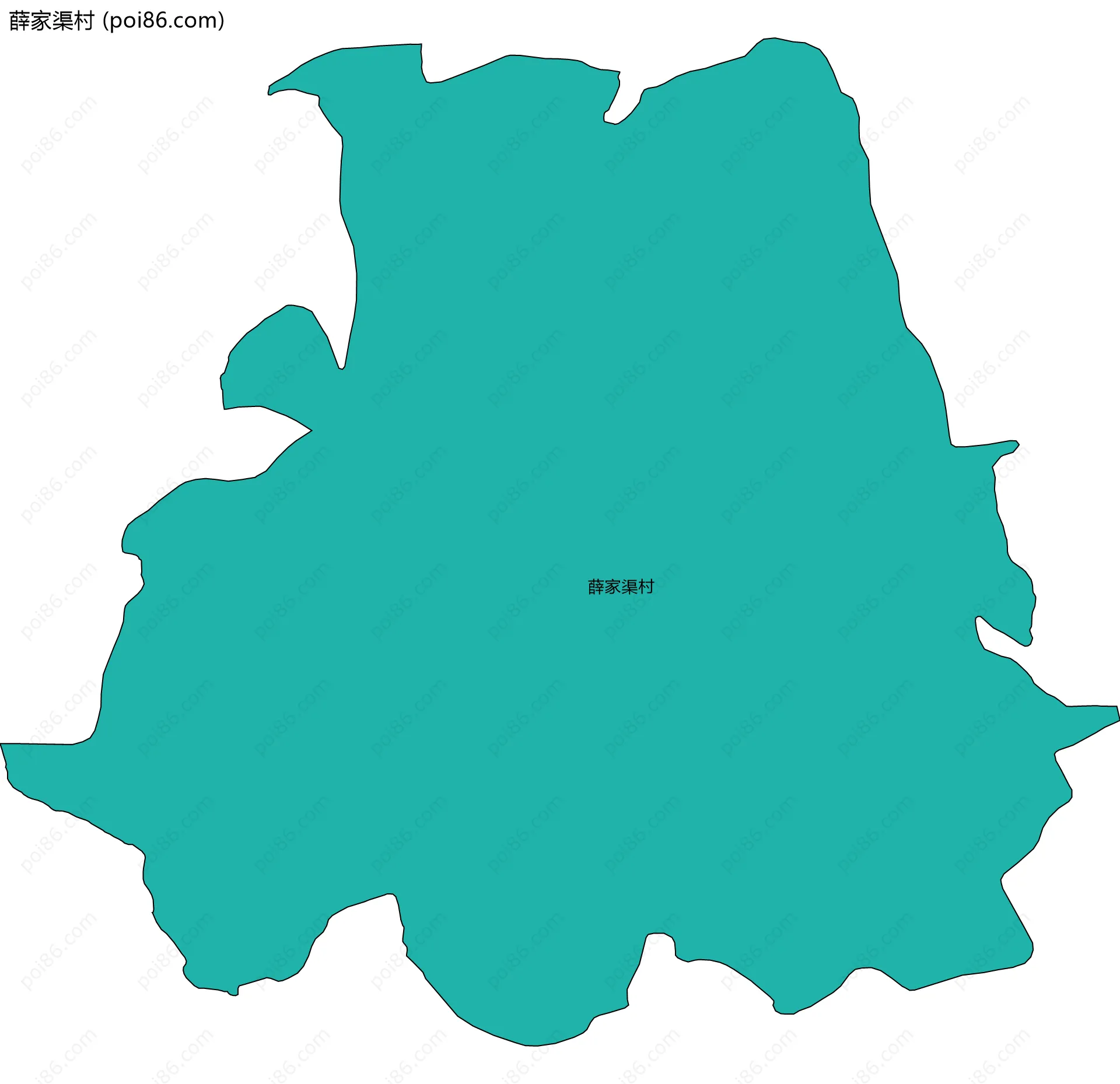 薛家渠村边界地图