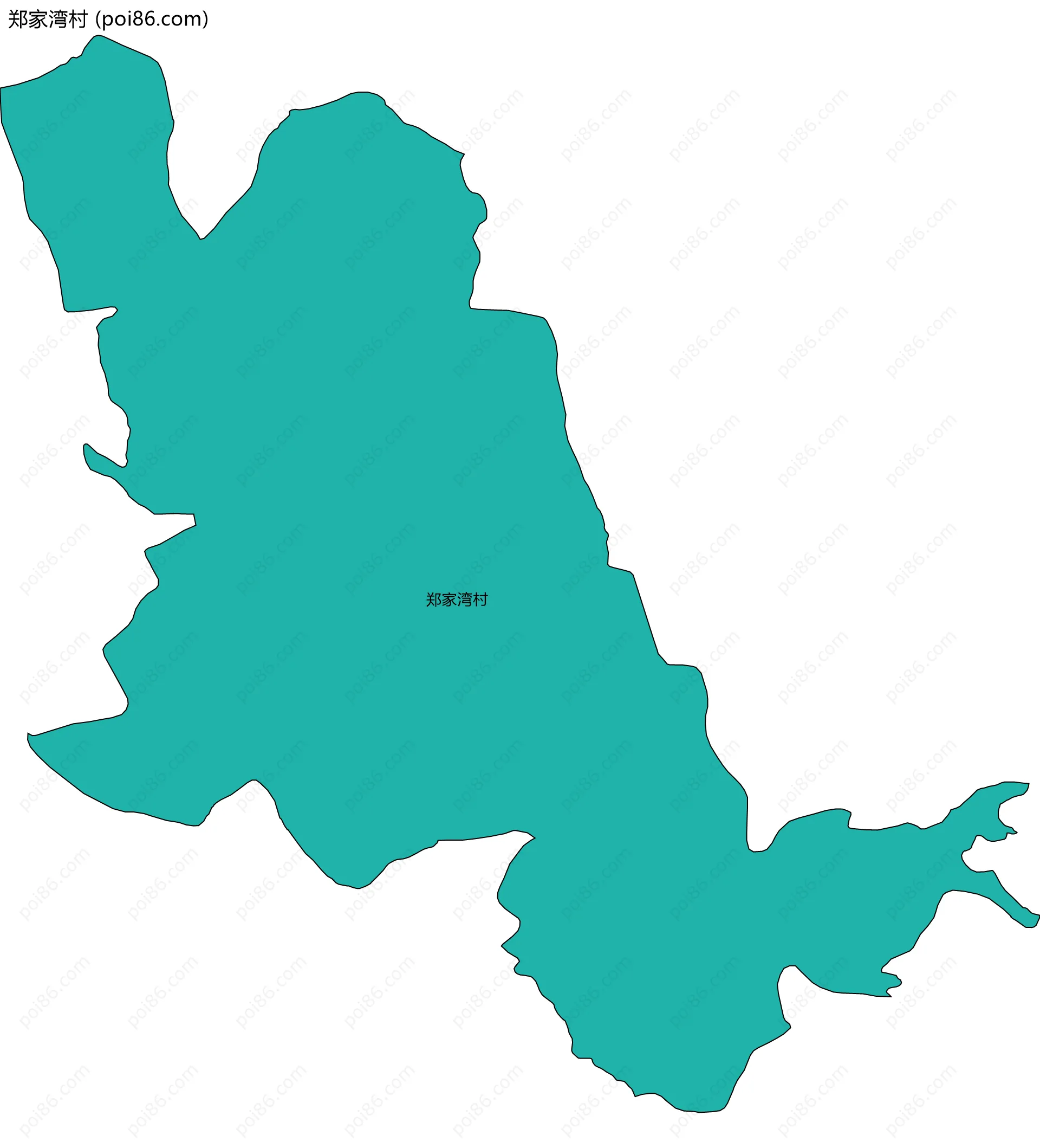 郑家湾村边界地图