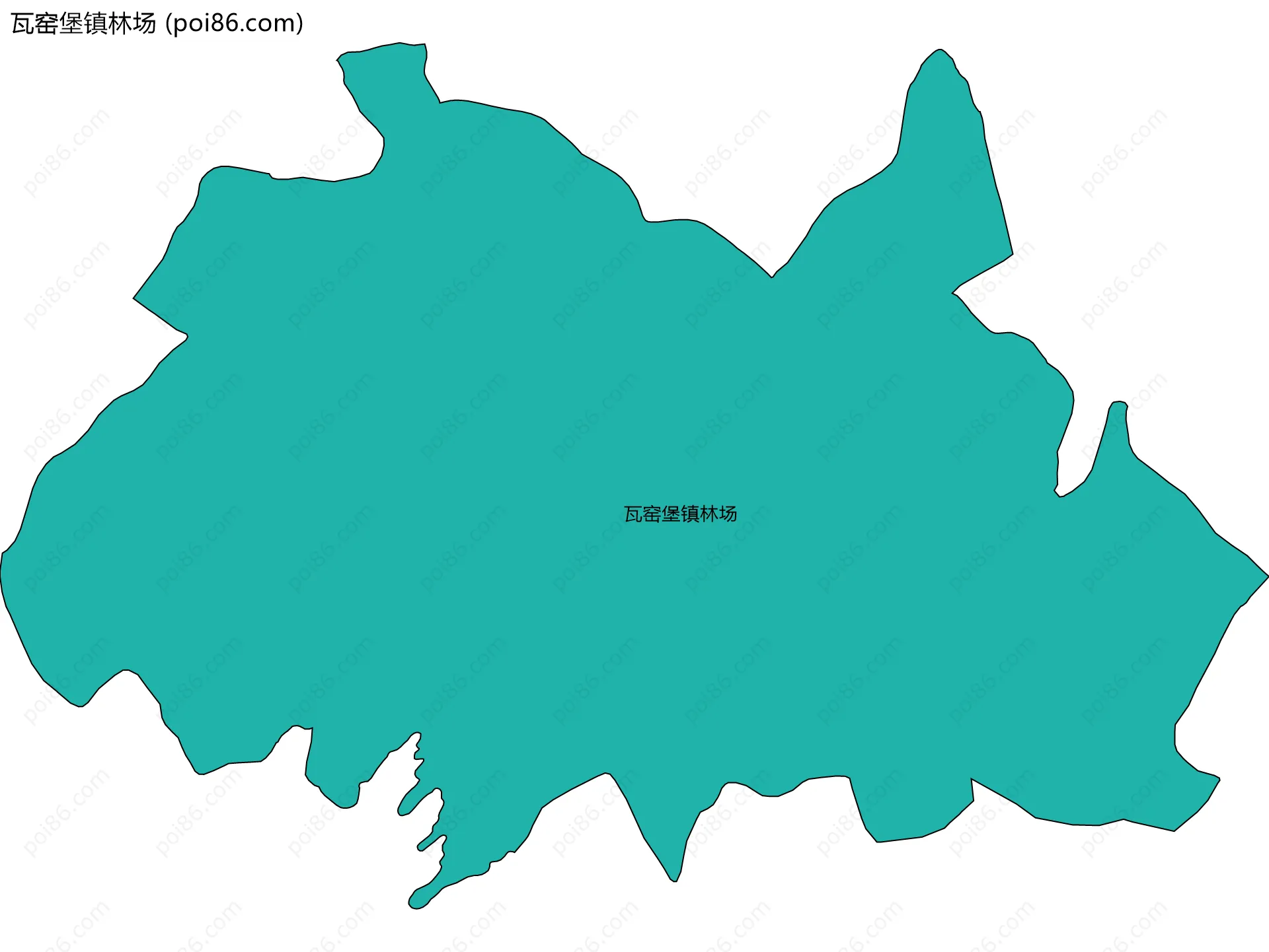 瓦窑堡镇林场边界地图