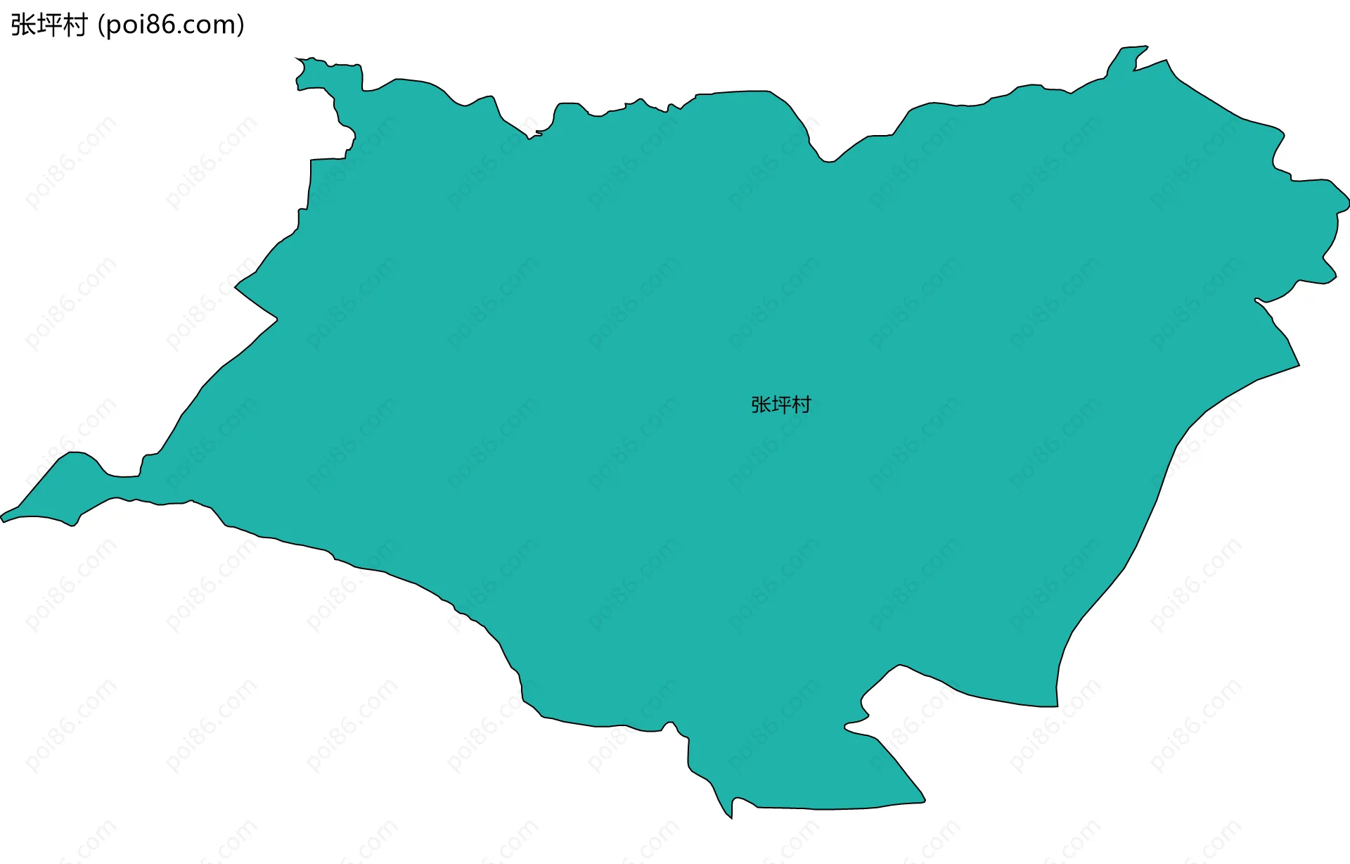 张坪村边界地图