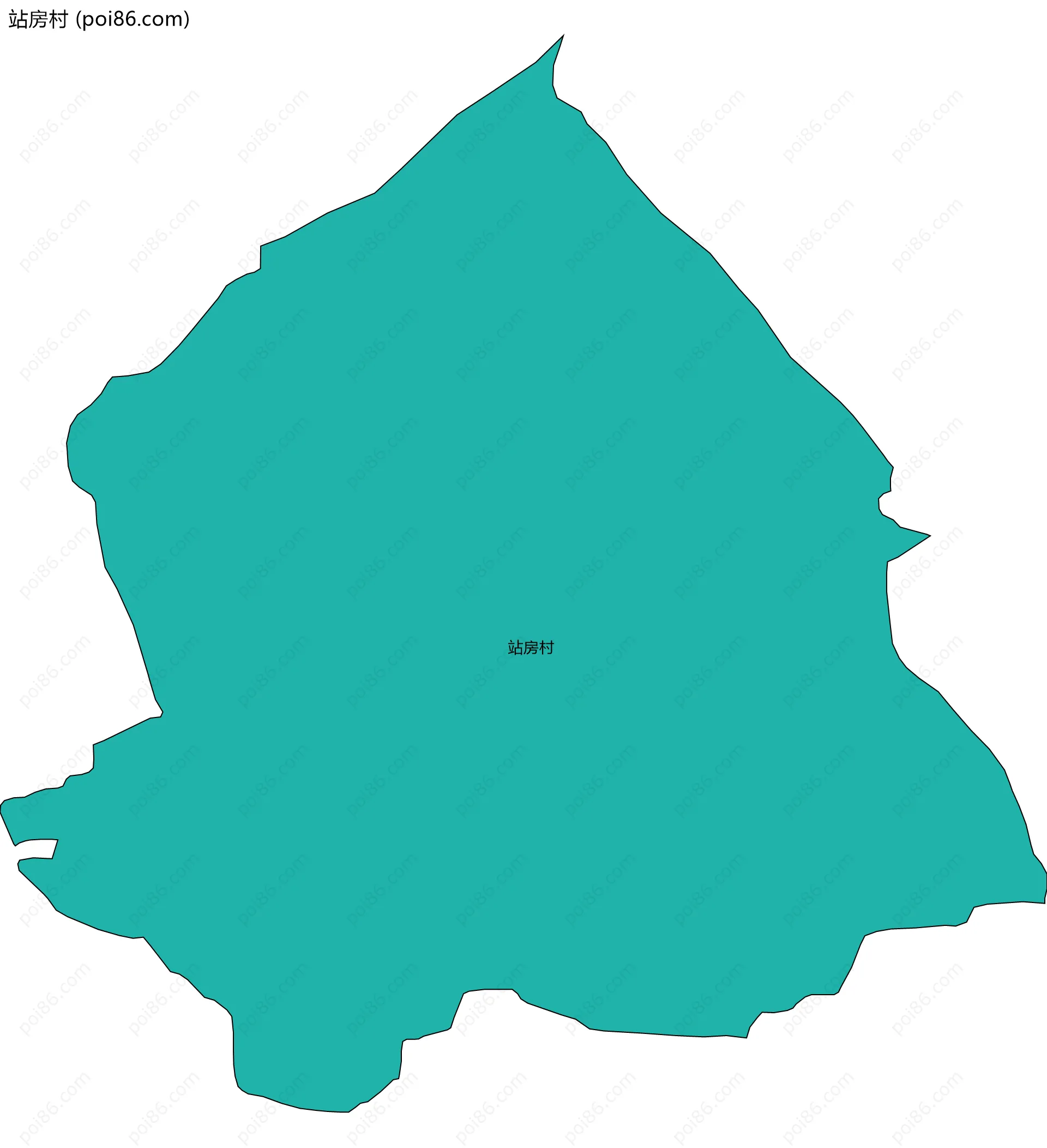 站房村边界地图
