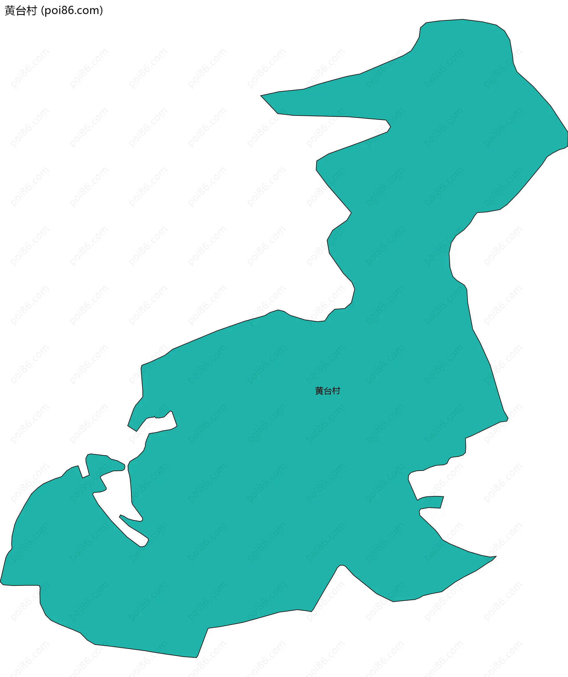 黄台村边界地图