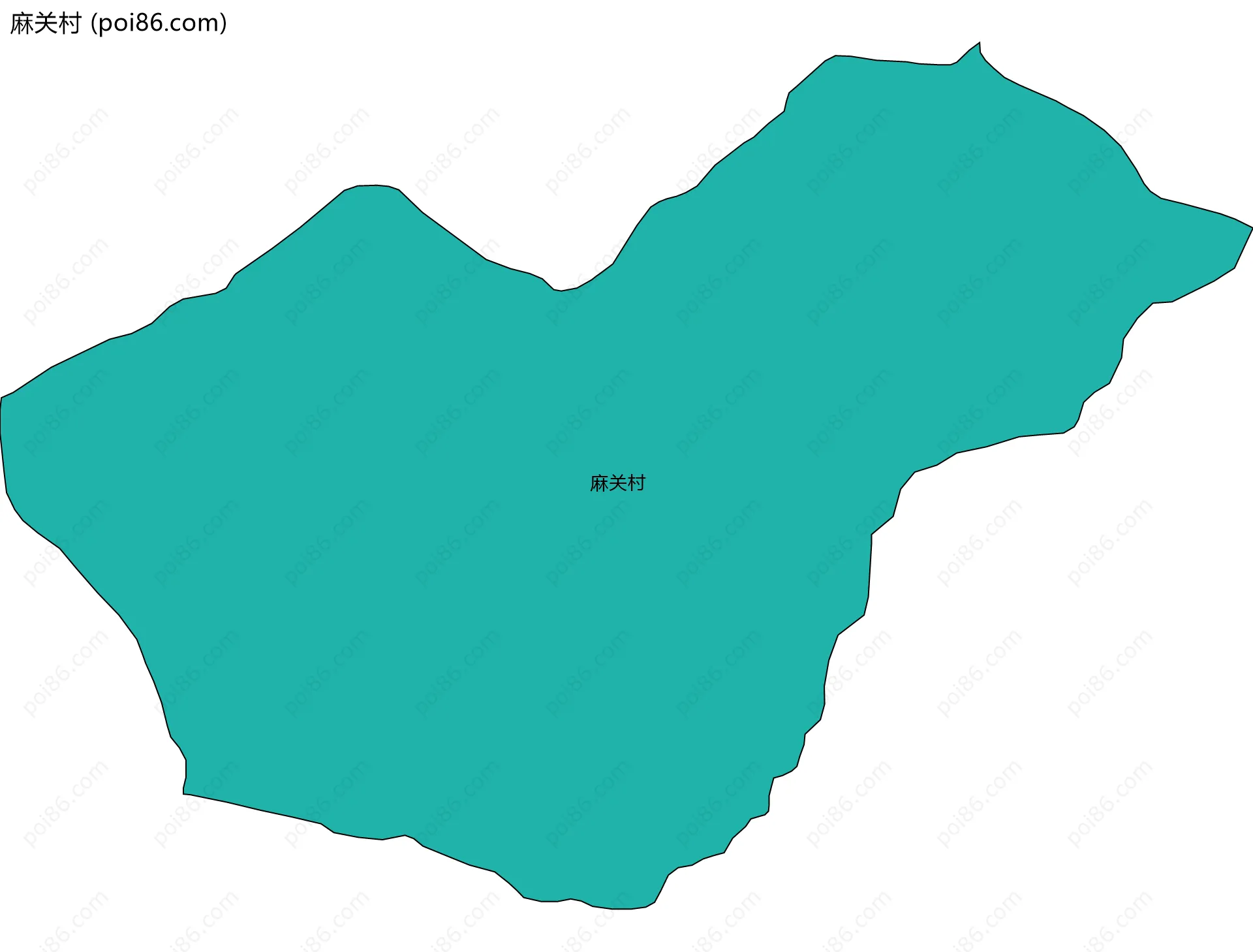 麻关村边界地图