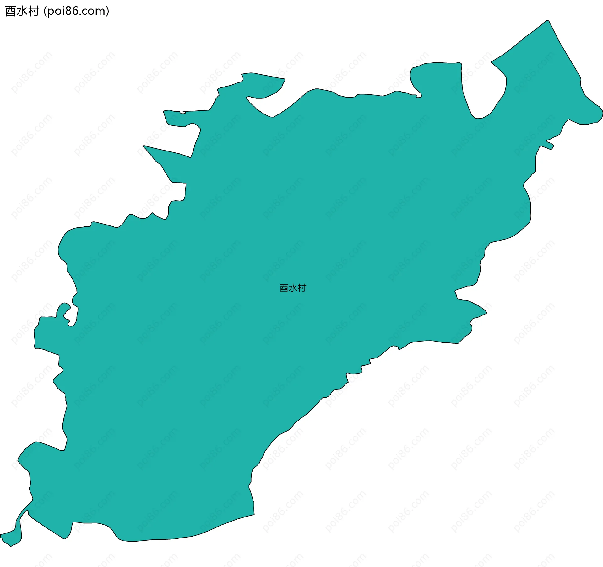 酉水村边界地图