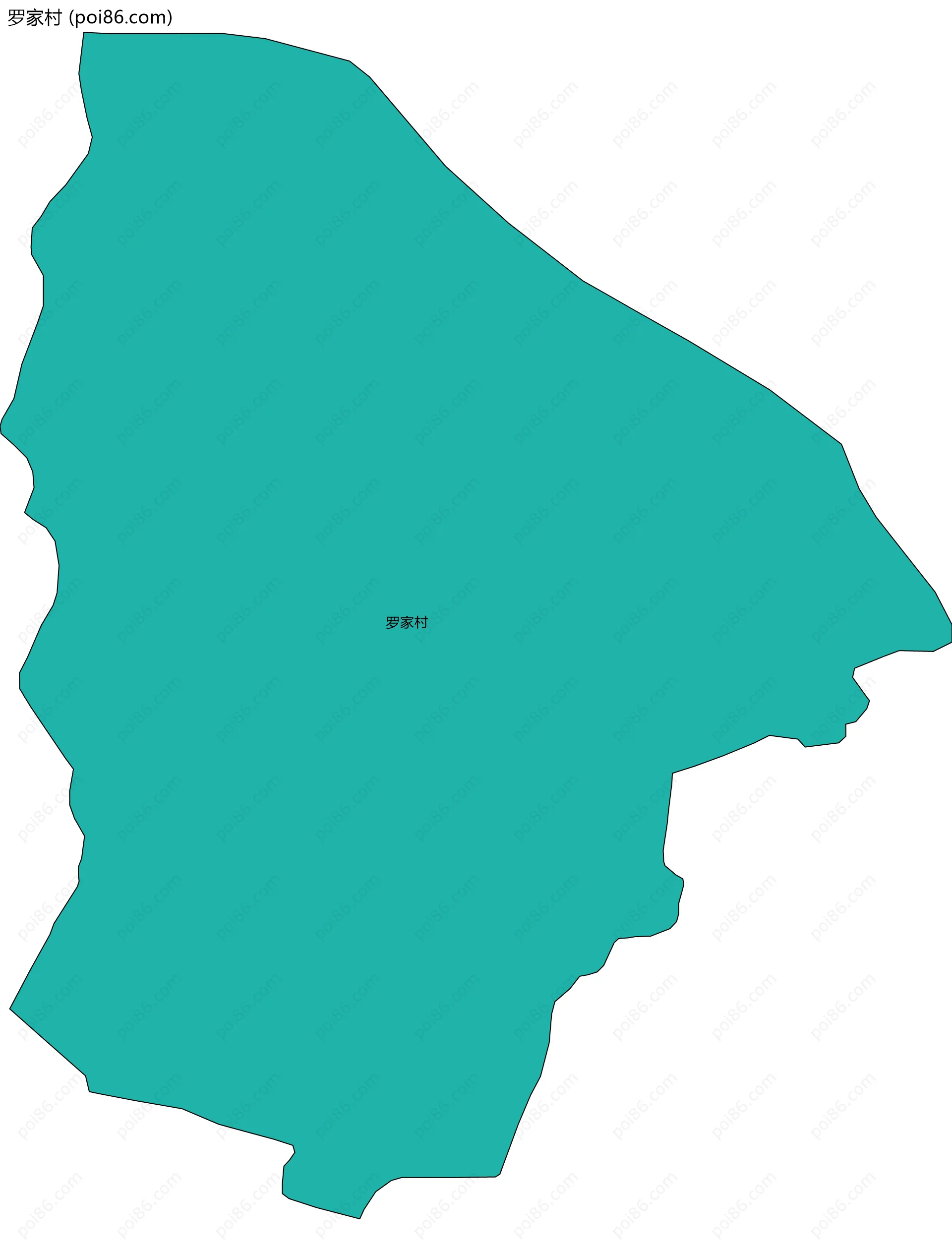 罗家村边界地图