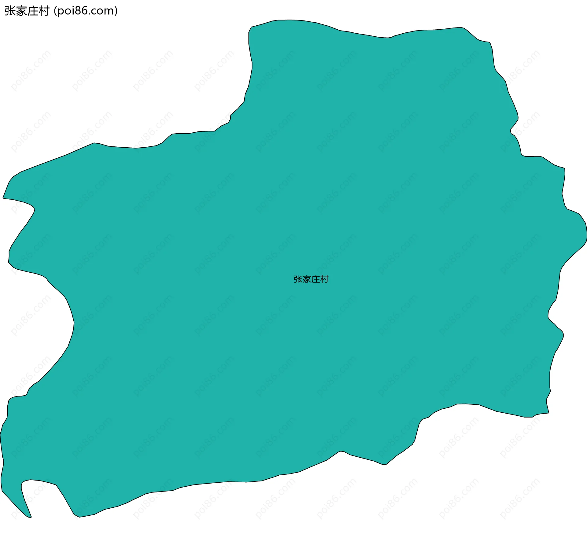张家庄村边界地图
