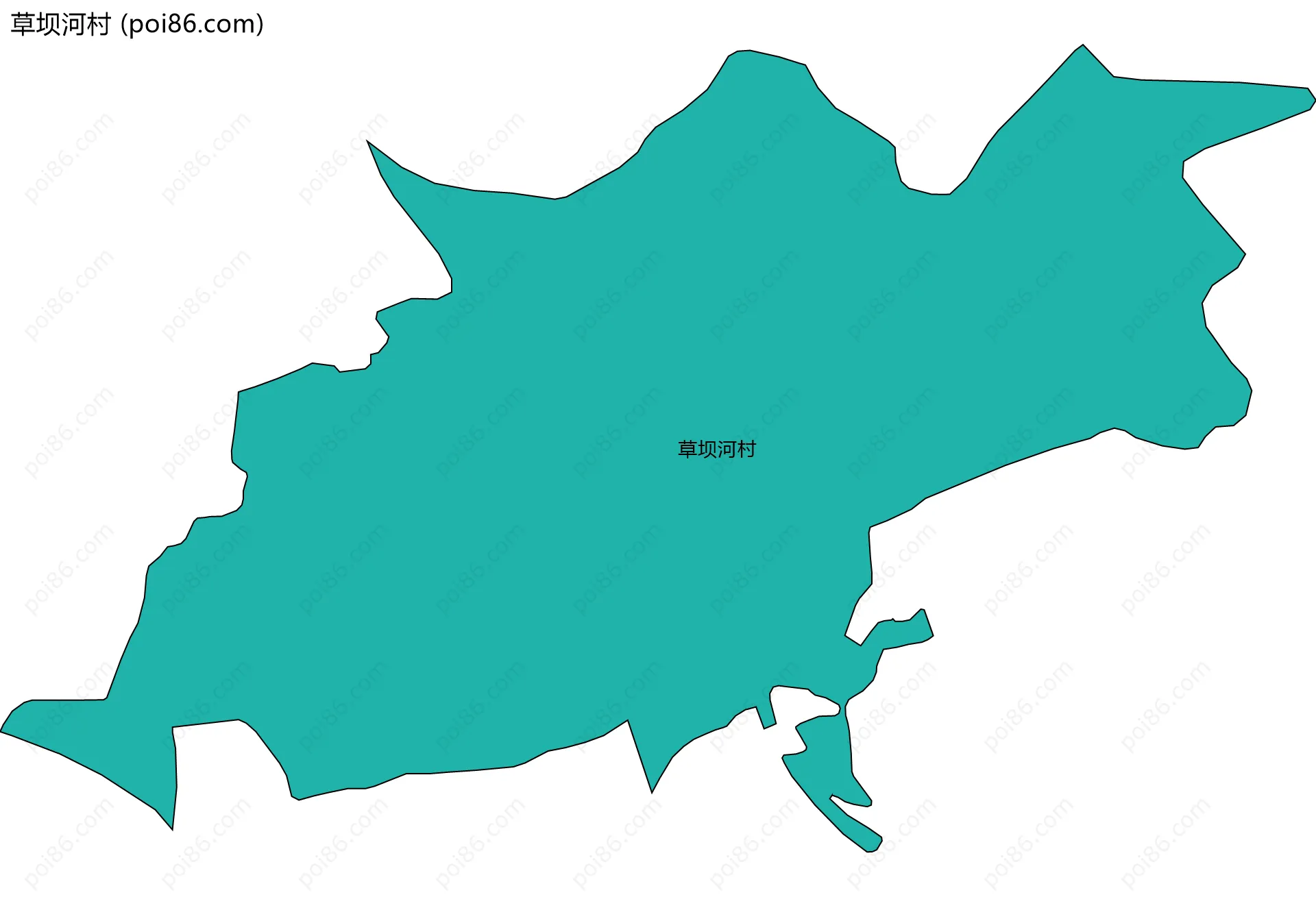 草坝河村边界地图
