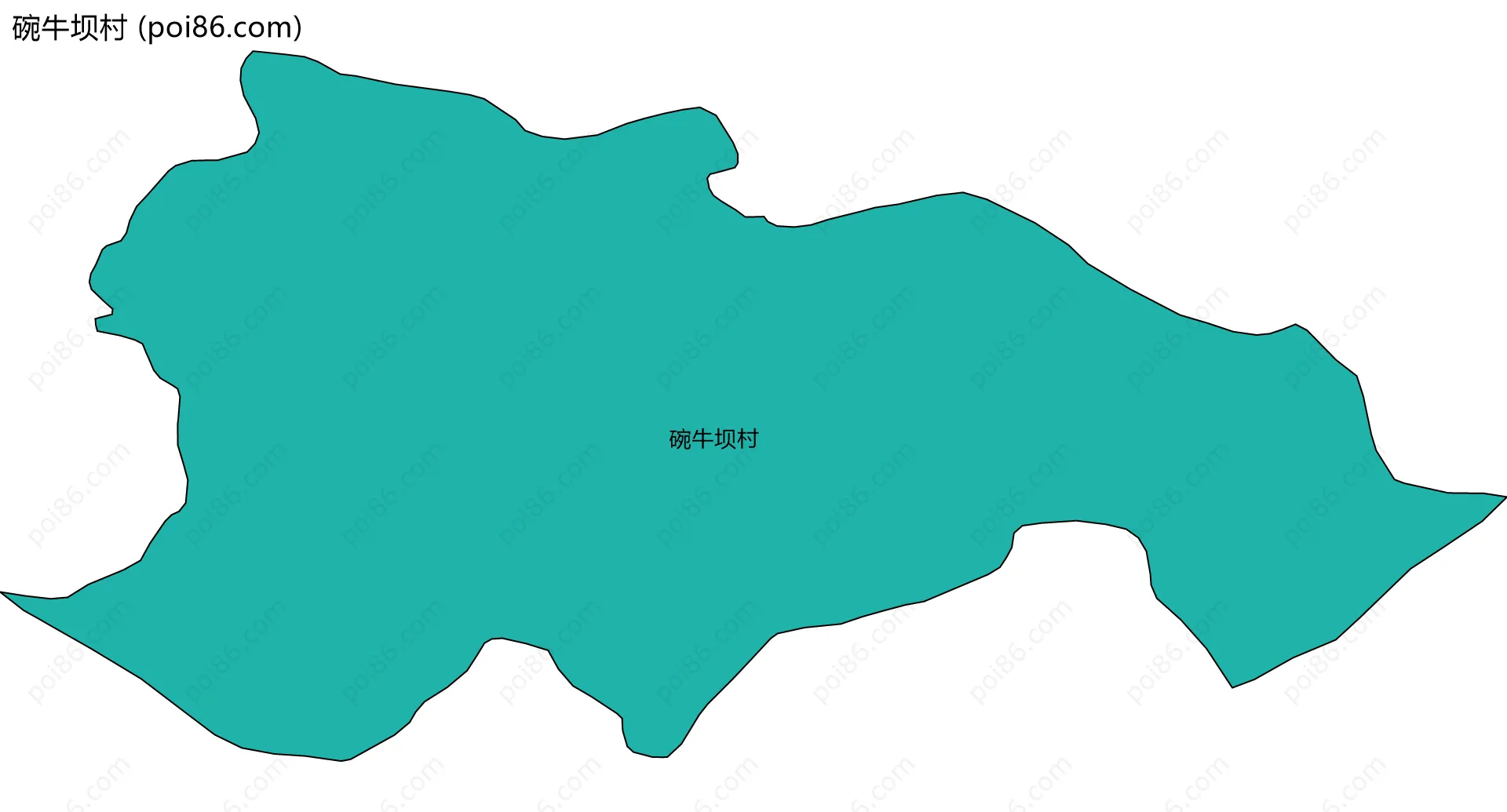 碗牛坝村边界地图