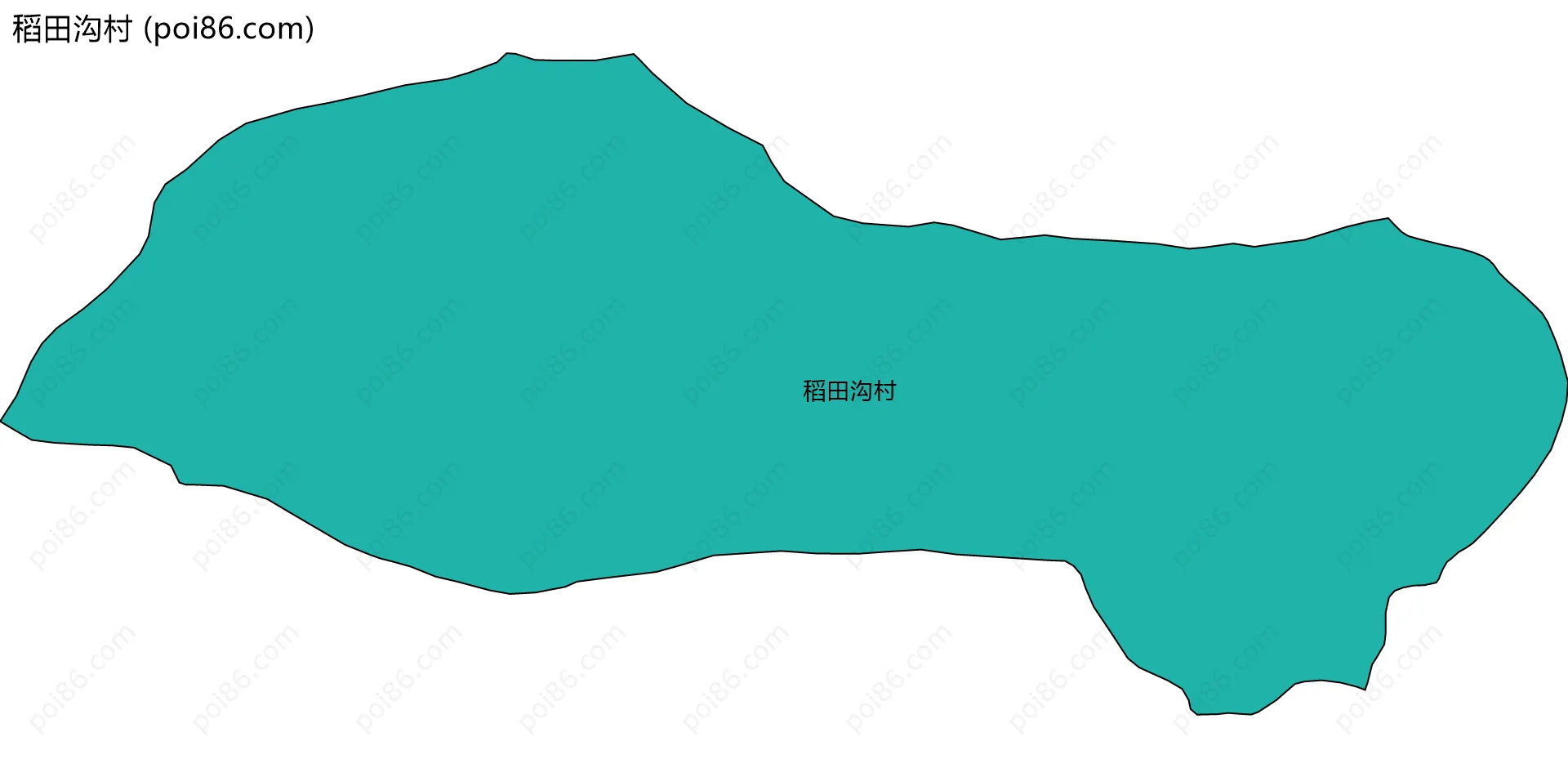 稻田沟村边界地图