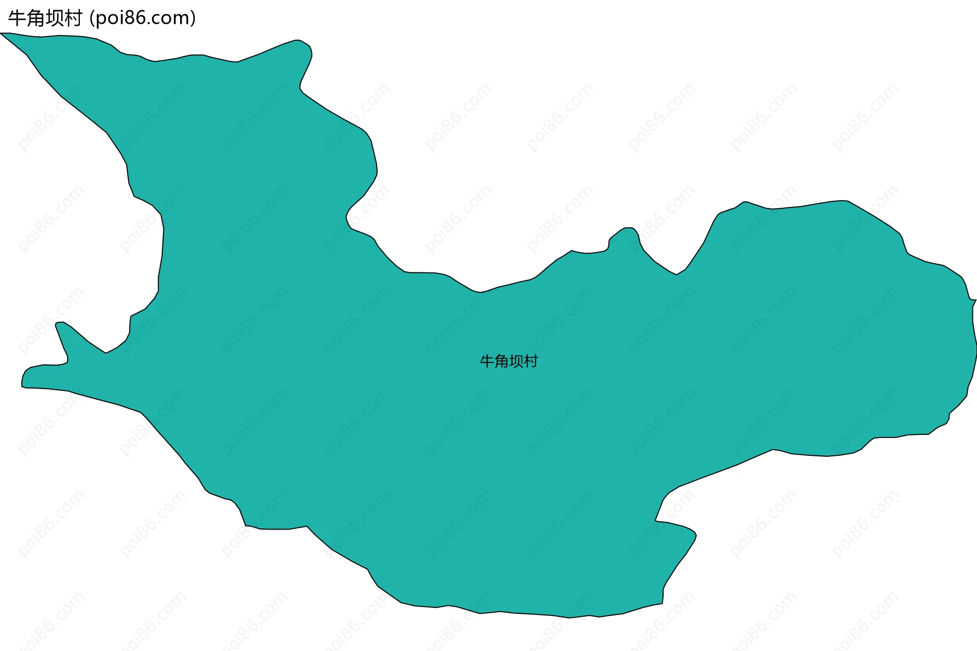 牛角坝村边界地图