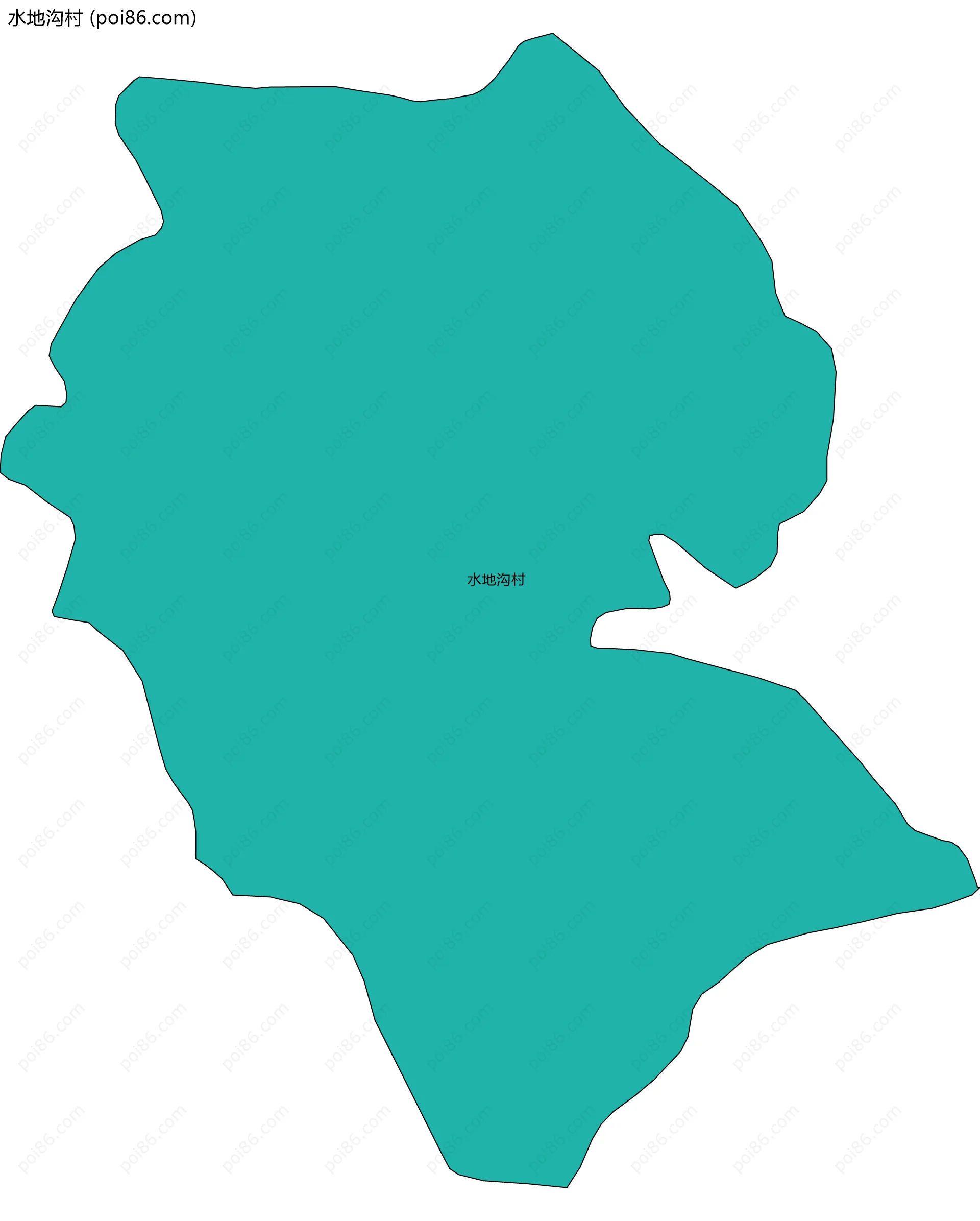 水地沟村边界地图