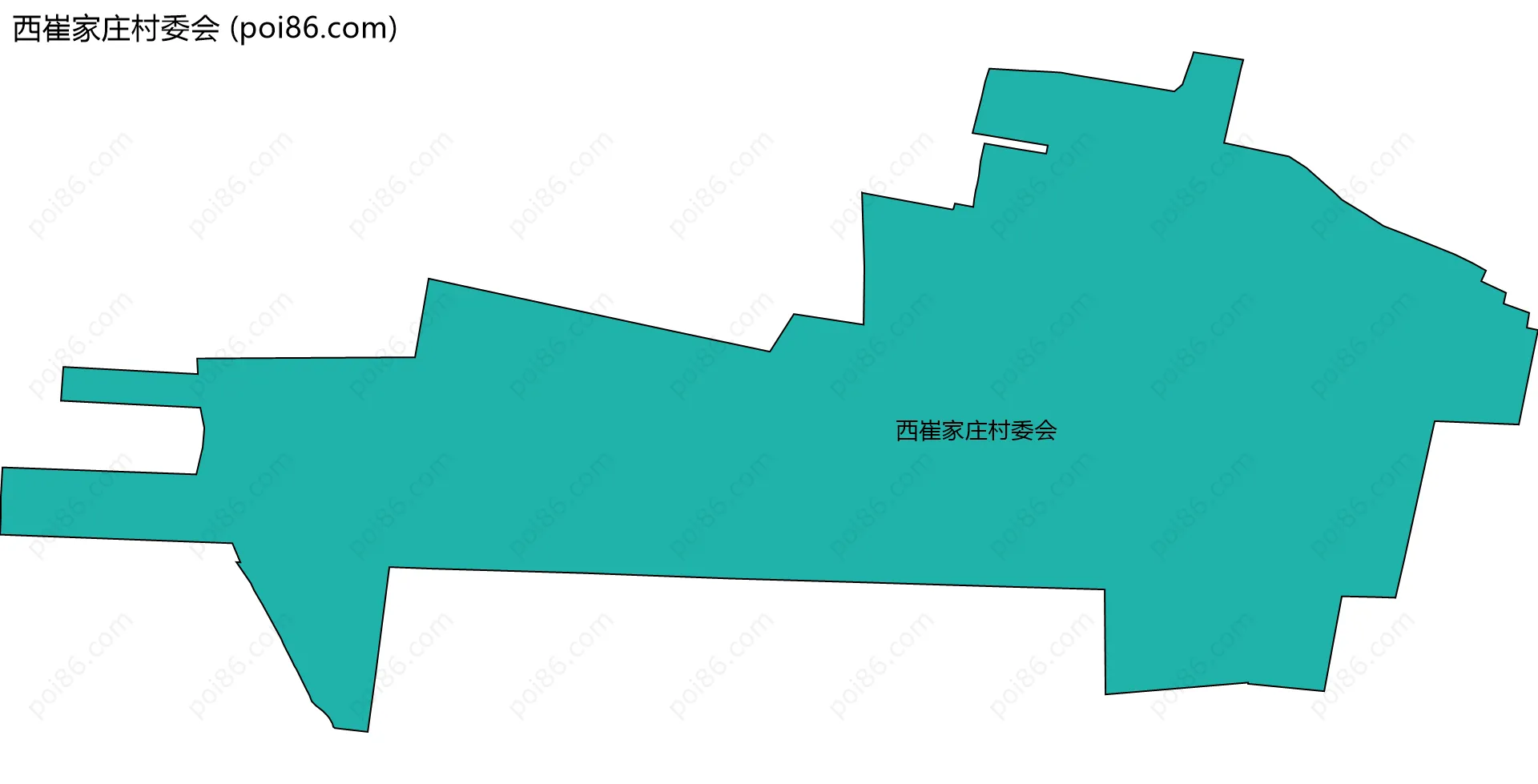 西崔家庄村委会边界地图