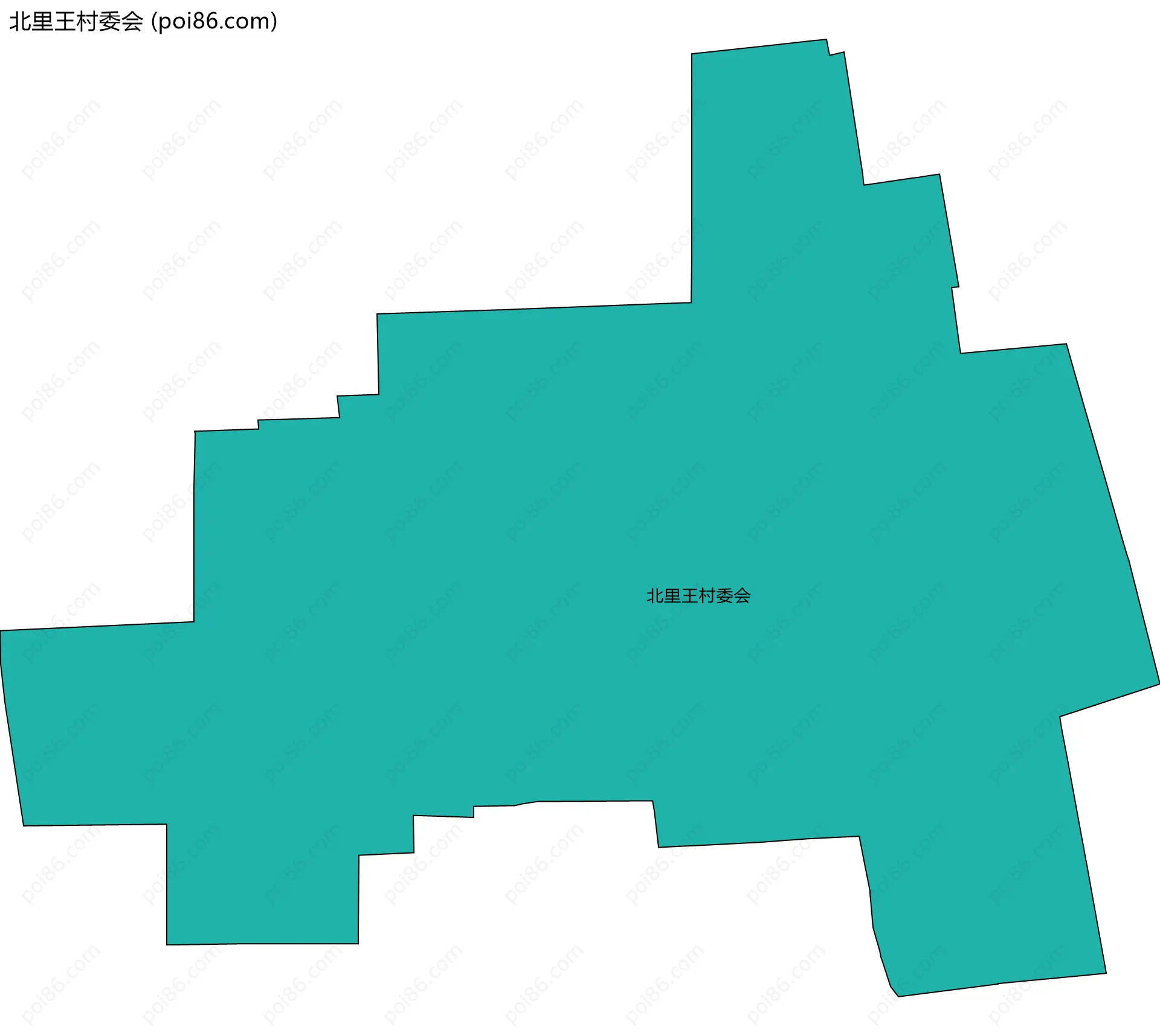 北里王村委会边界地图