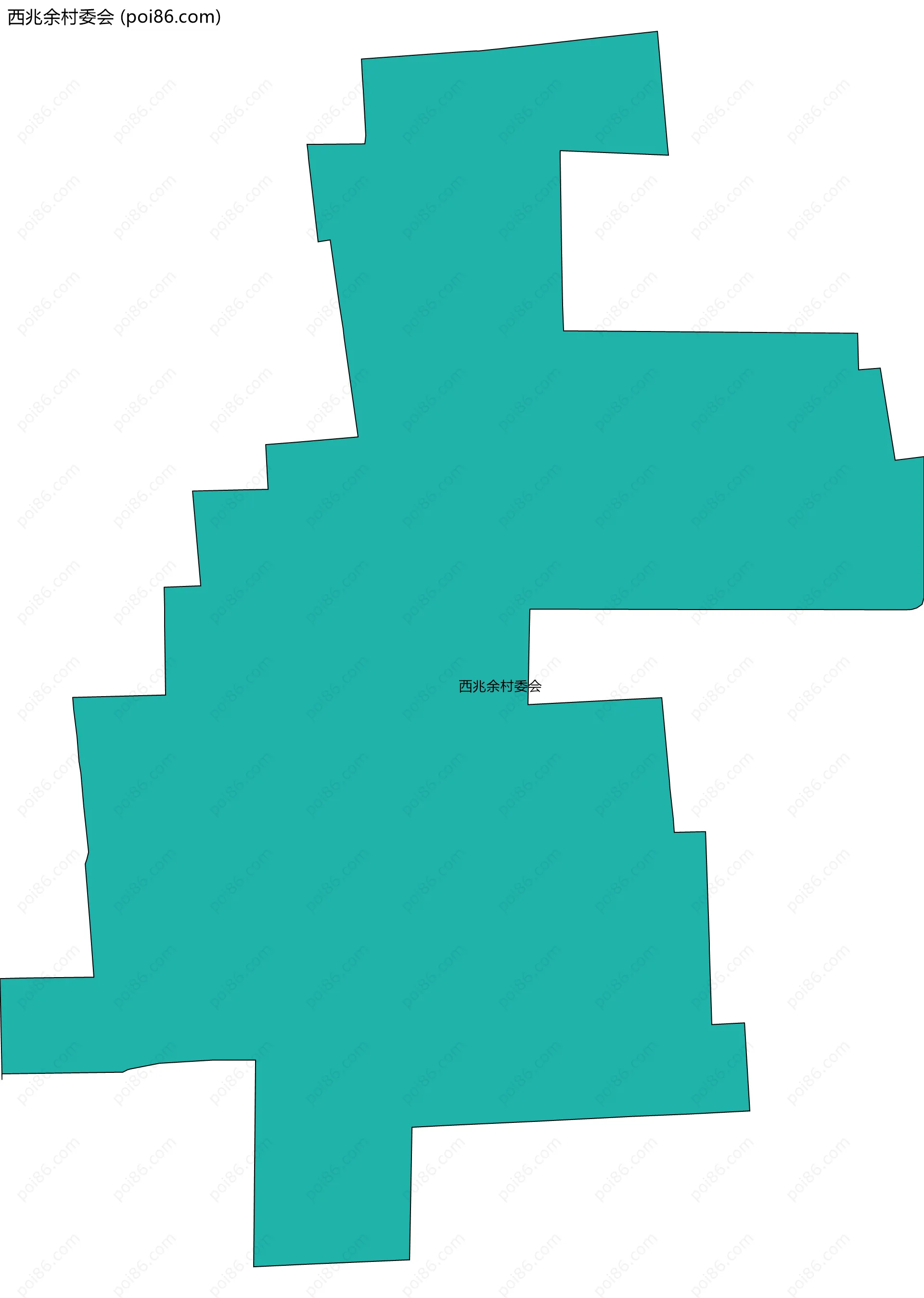 西兆余村委会边界地图