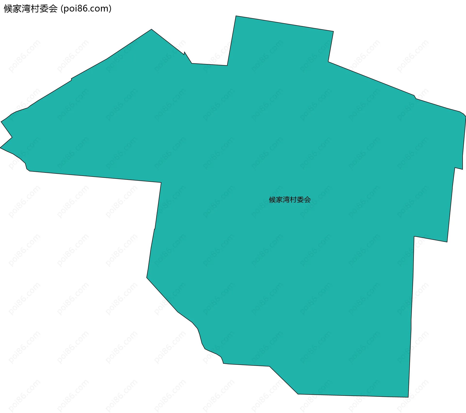 候家湾村委会边界地图