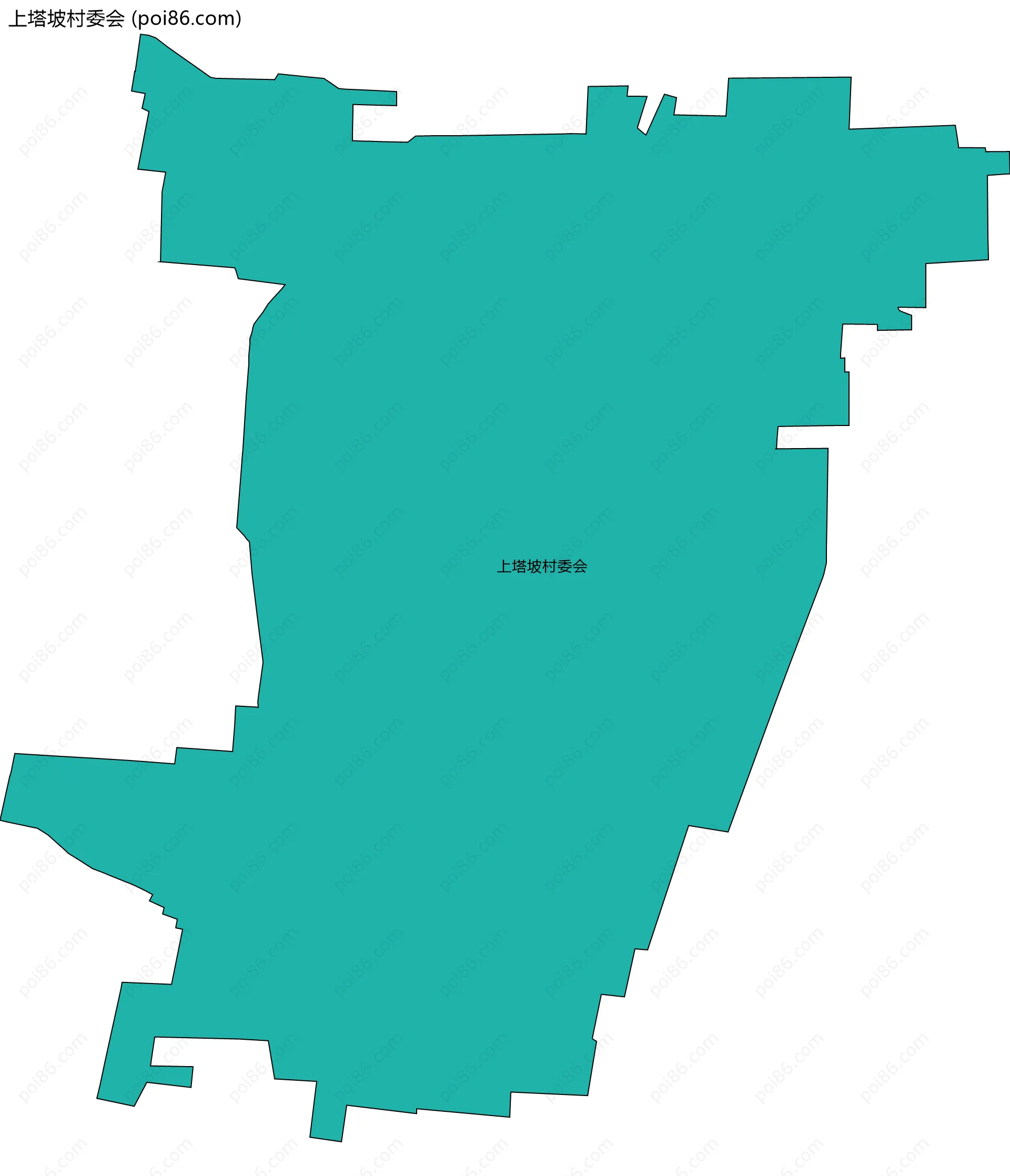 上塔坡村委会边界地图