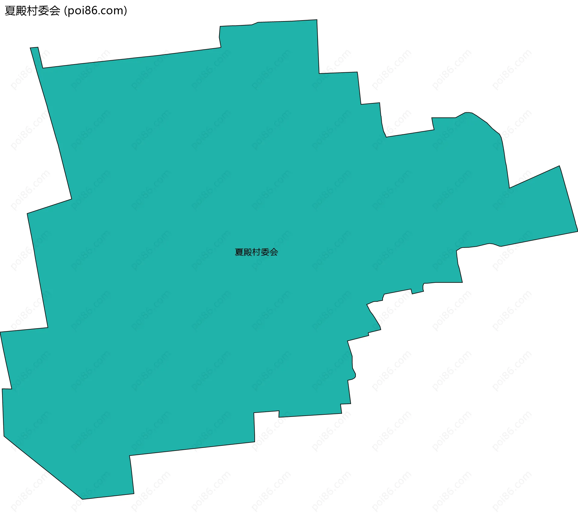 夏殿村委会边界地图
