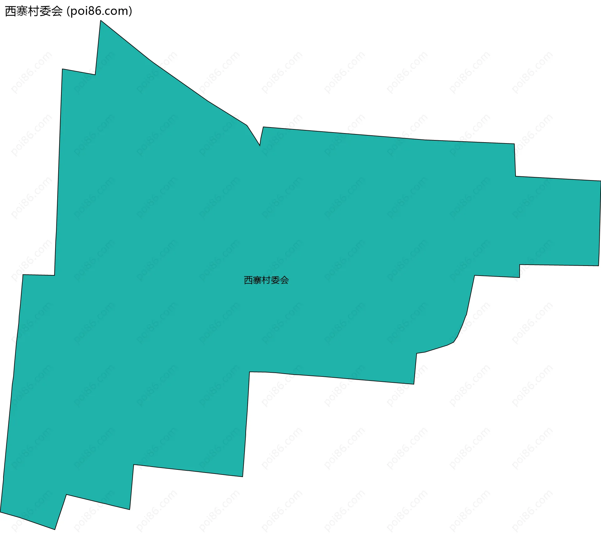 西寨村委会边界地图