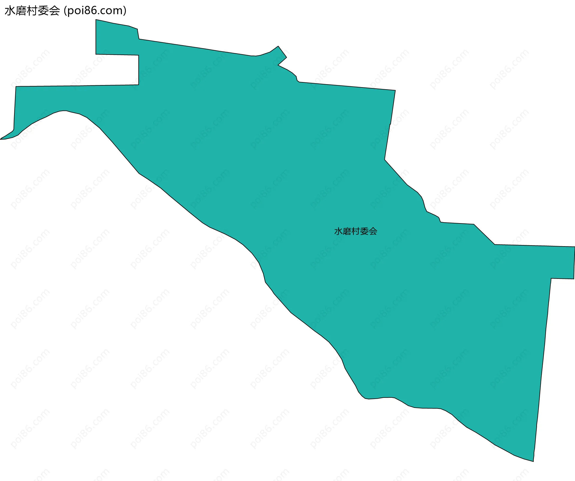 水磨村委会边界地图