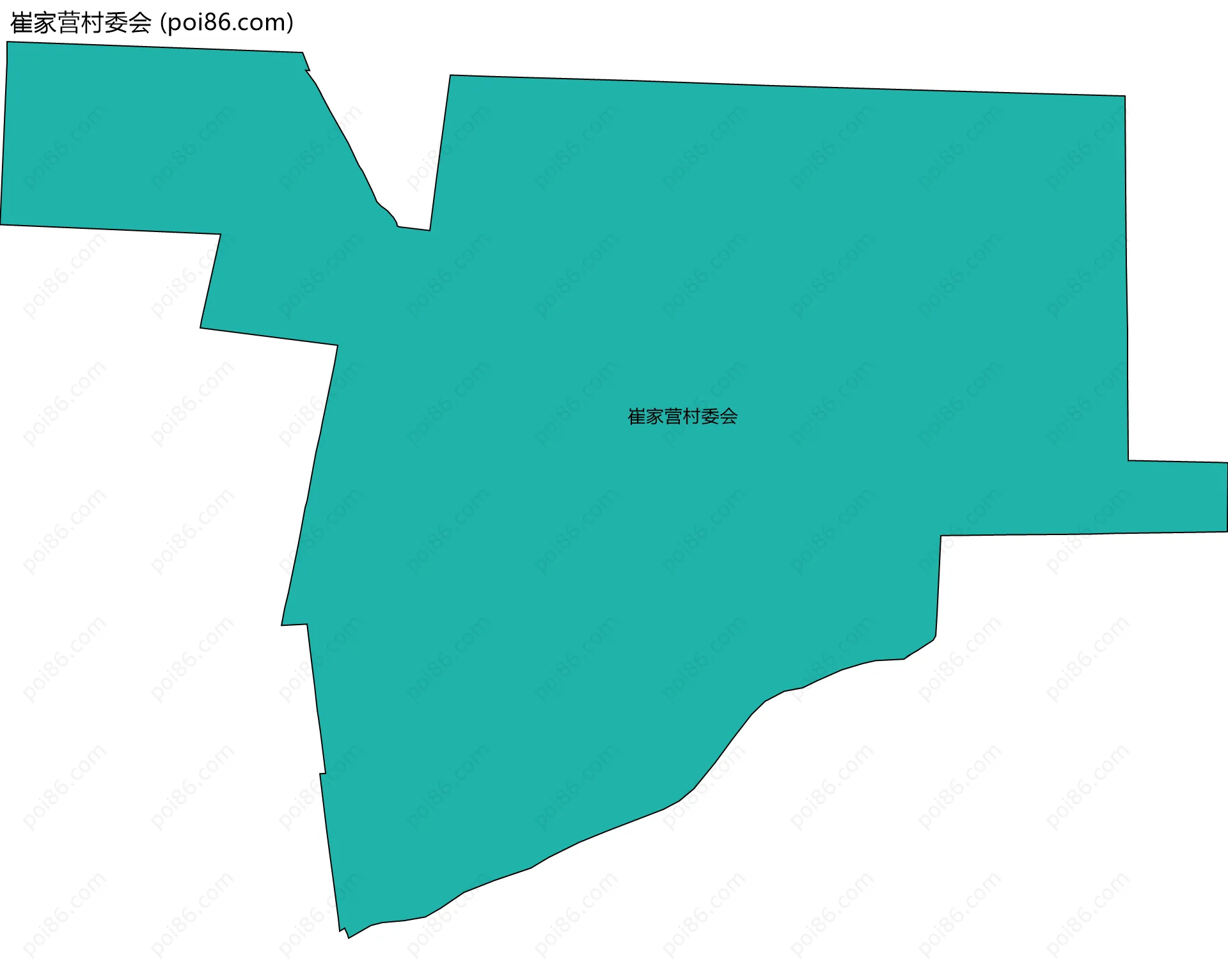 崔家营村委会边界地图