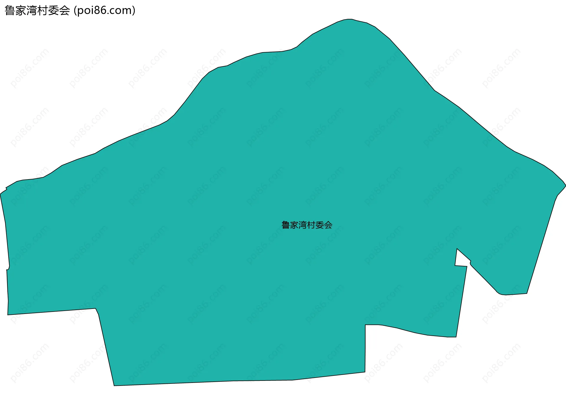 鲁家湾村委会边界地图