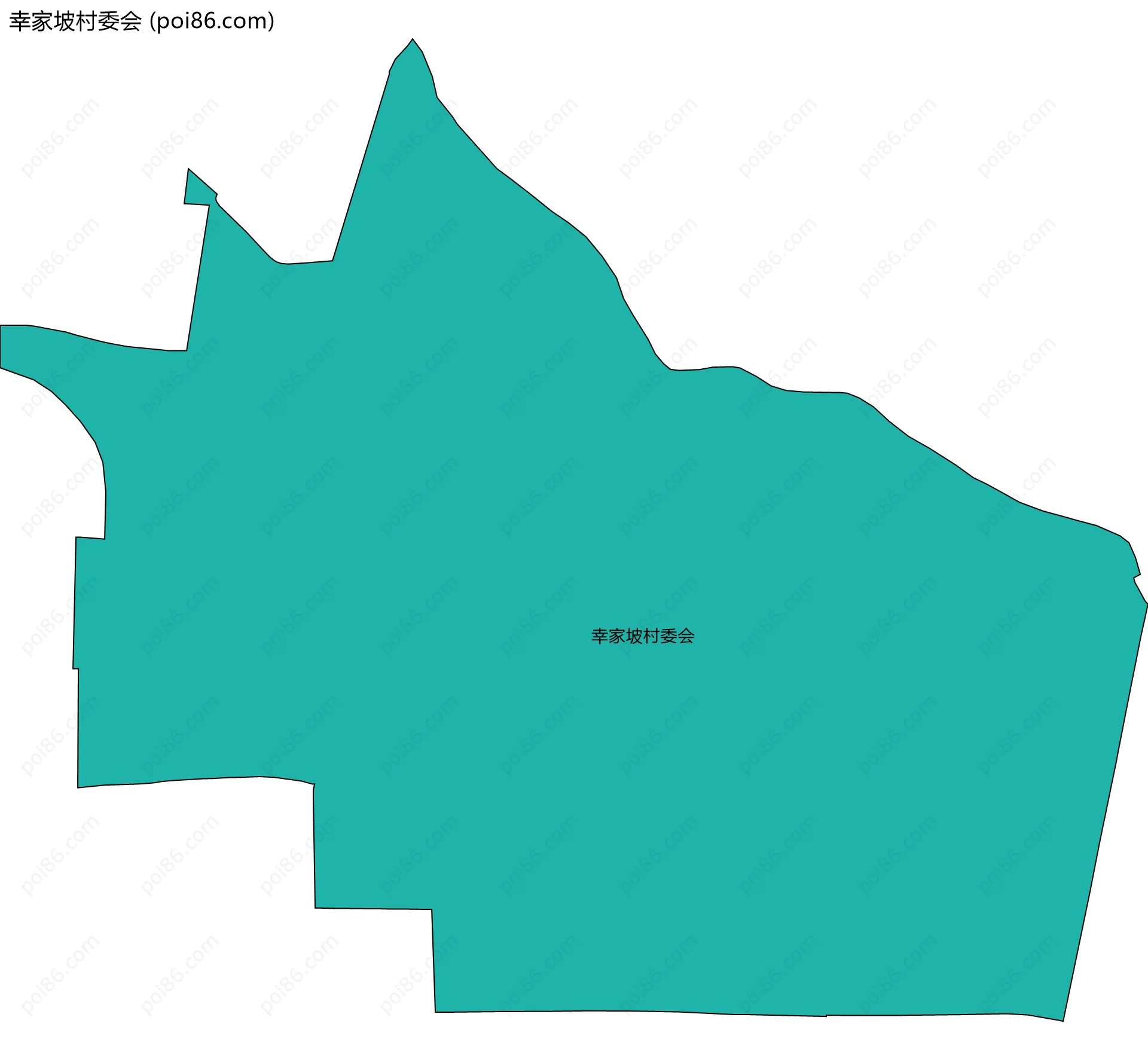 幸家坡村委会边界地图