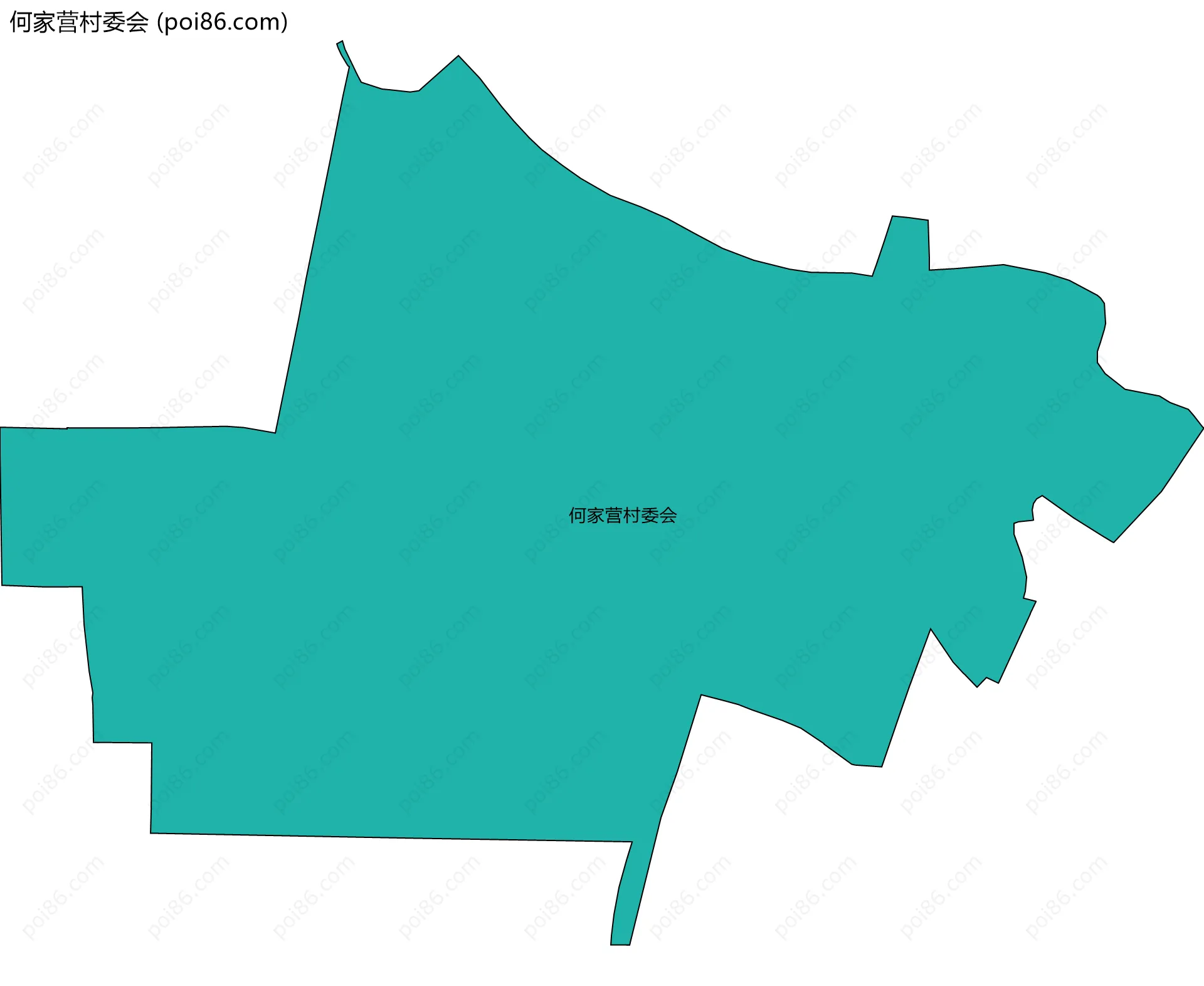 何家营村委会边界地图