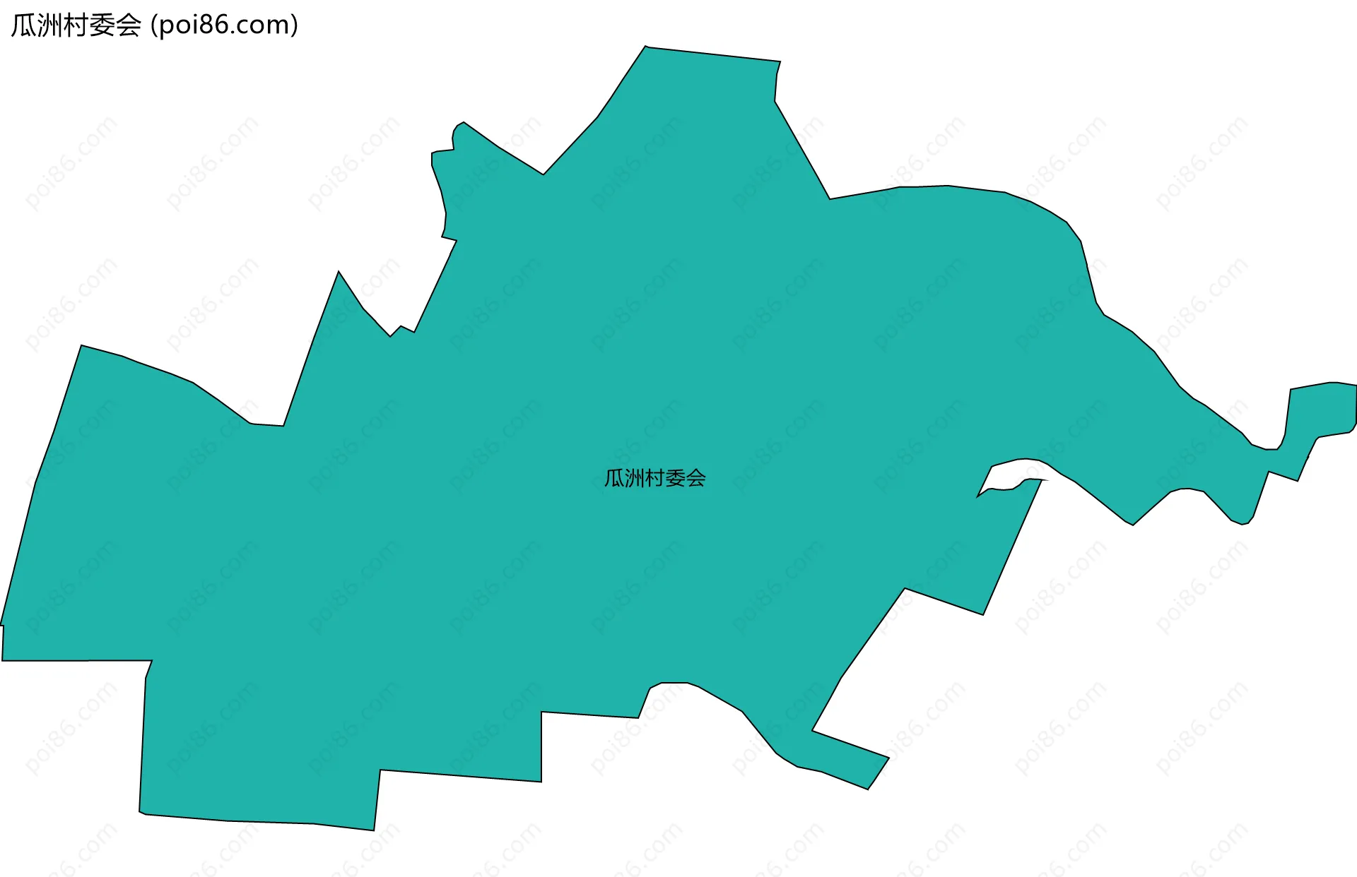 瓜洲村委会边界地图